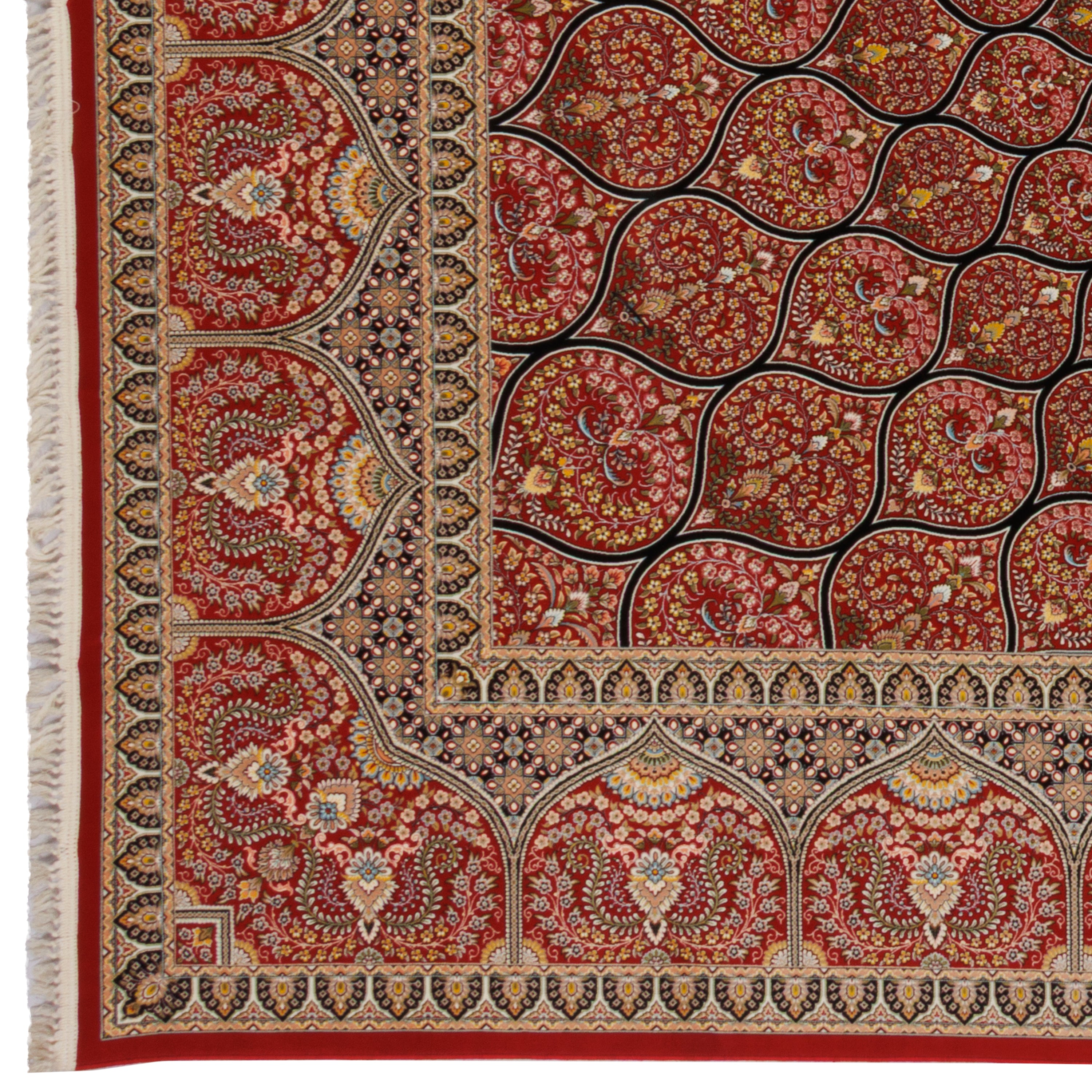 Machine-made Rug, Flowers & Leaves Dome, Acrylic, SPU 100013