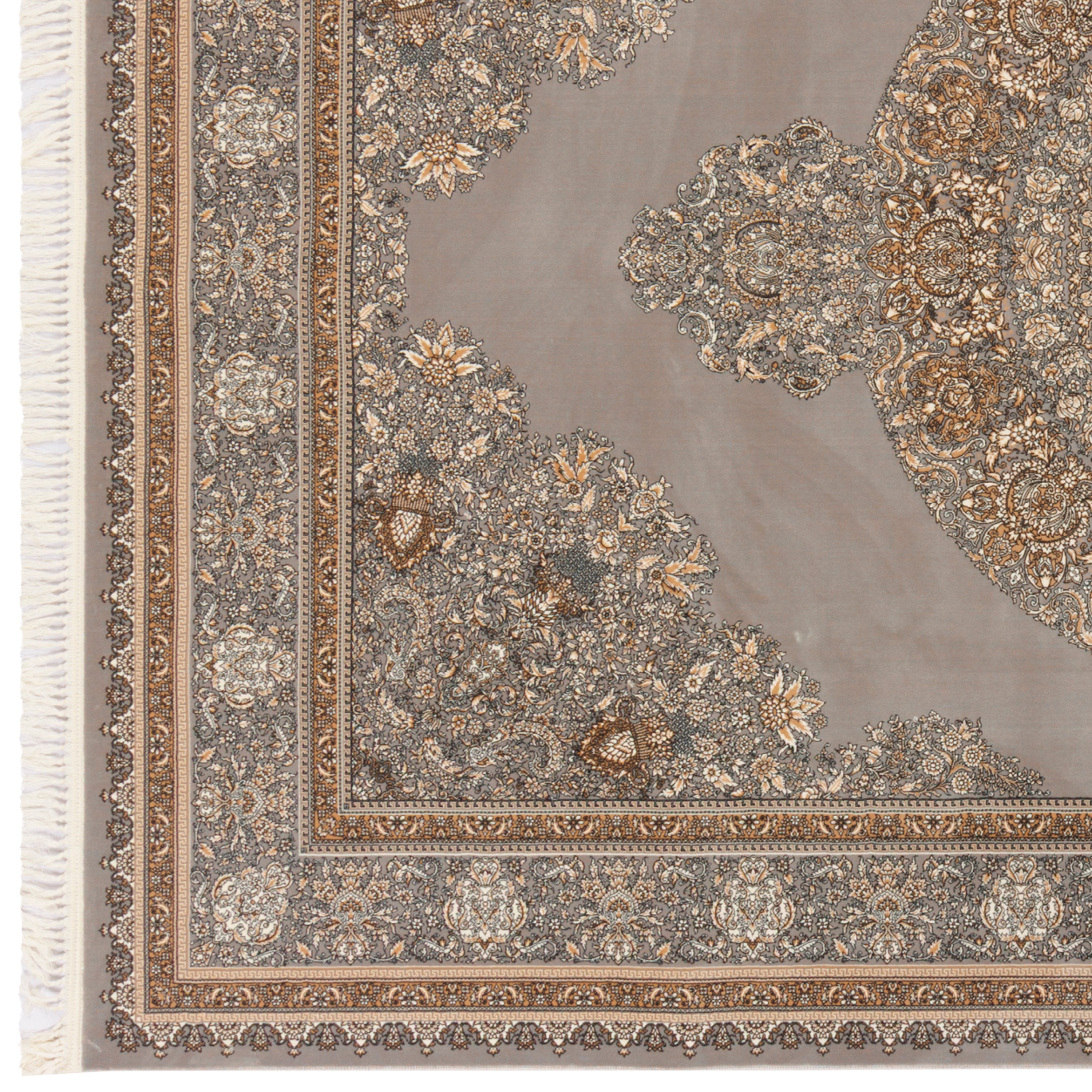 Machine-made Rug, Flowers & Leaves Medallion & Corner, Acrylic, SPU 100014