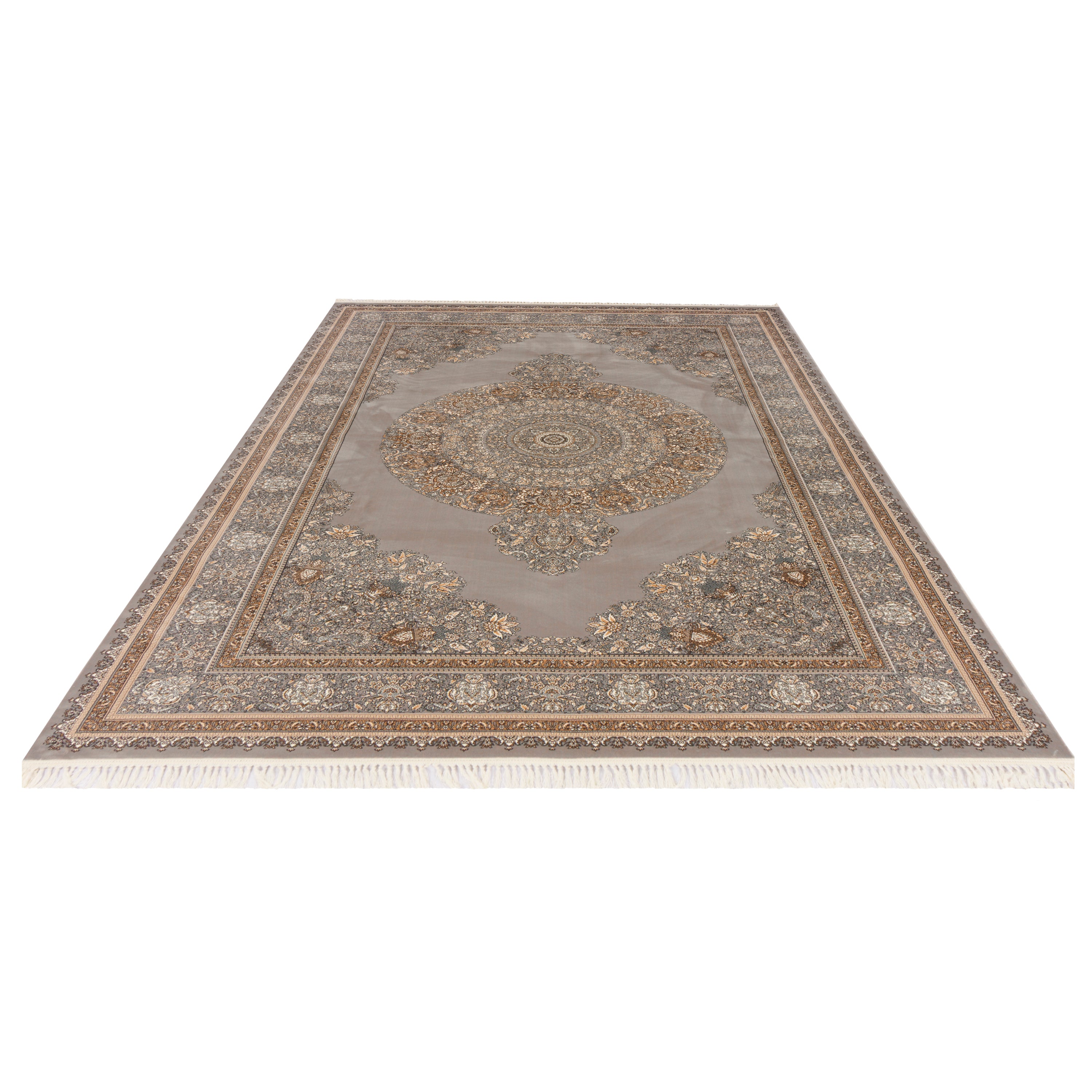 Machine-made Rug, Flowers & Leaves Medallion & Corner, Acrylic, SPU 100014