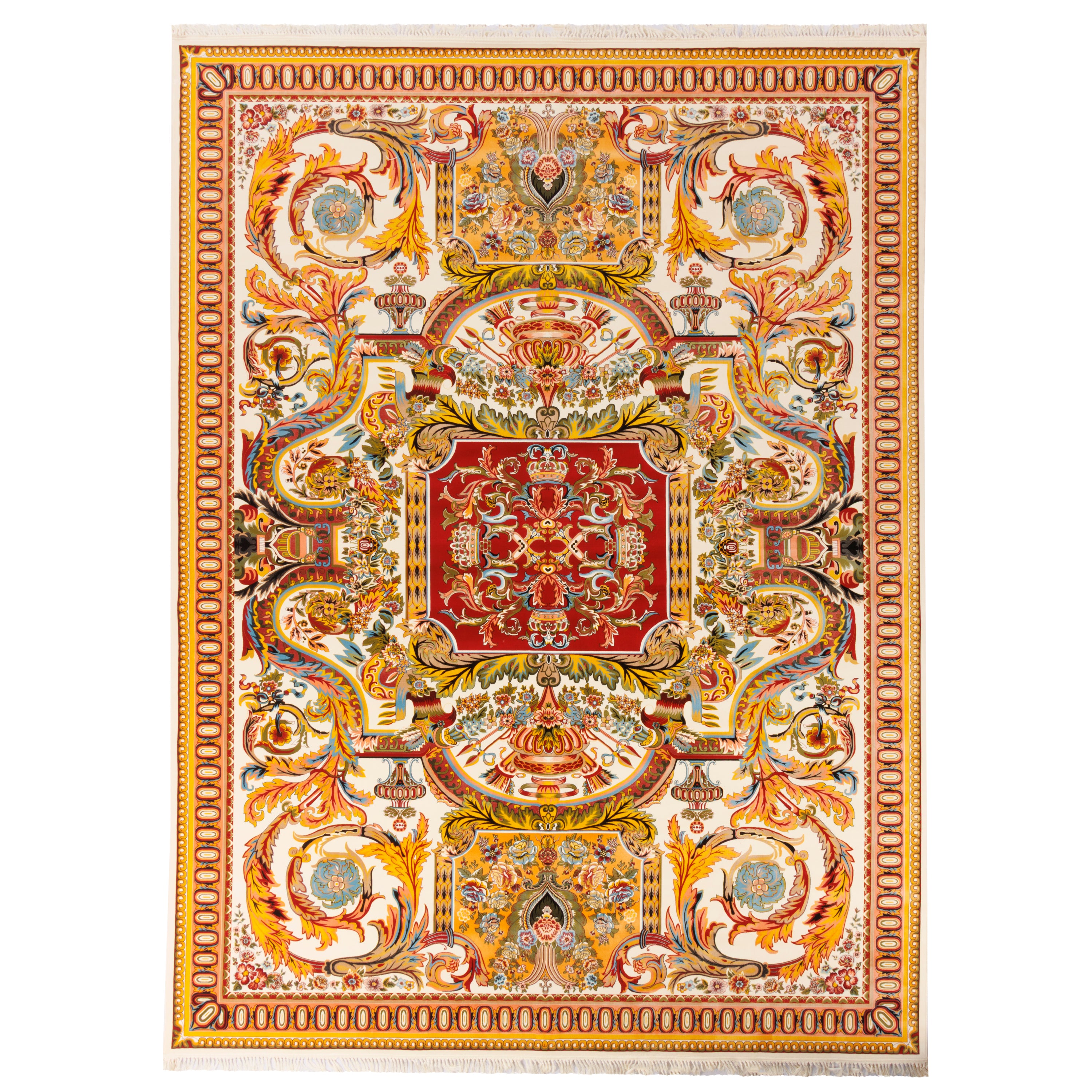 Machine-made Rug, Flowers & Leaves Centre Medallion, Acrylic, SPU 100017