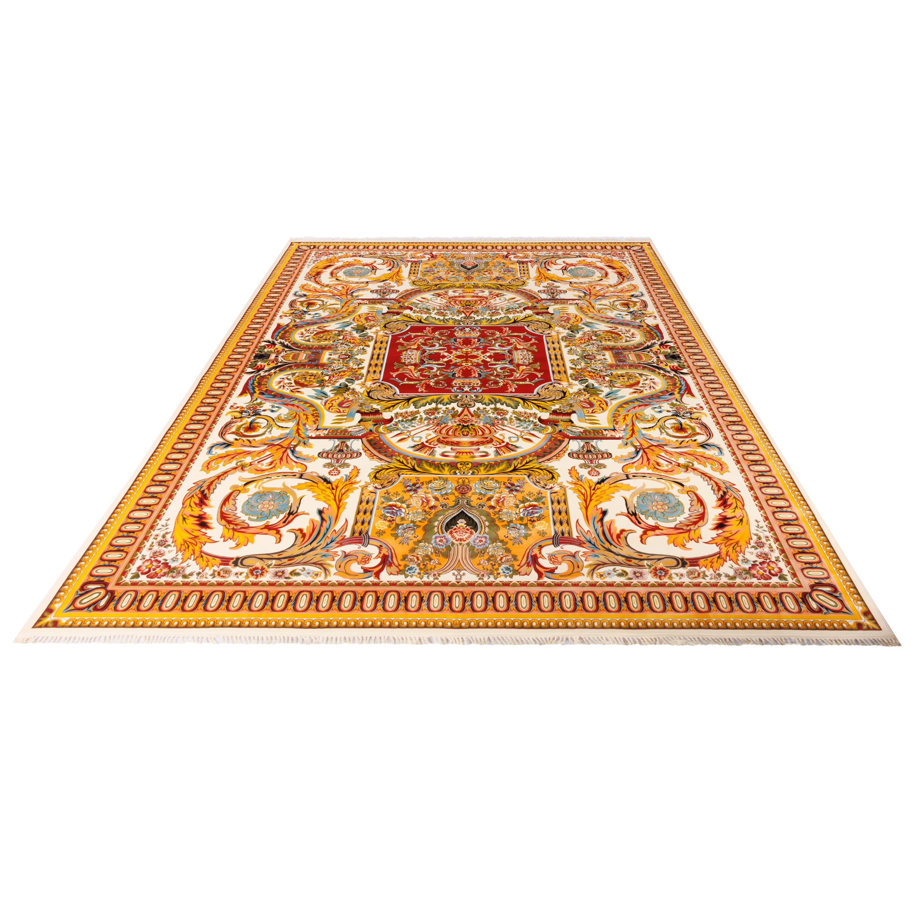 Machine-made Rug, Flowers & Leaves Centre Medallion, Acrylic, SPU 100017