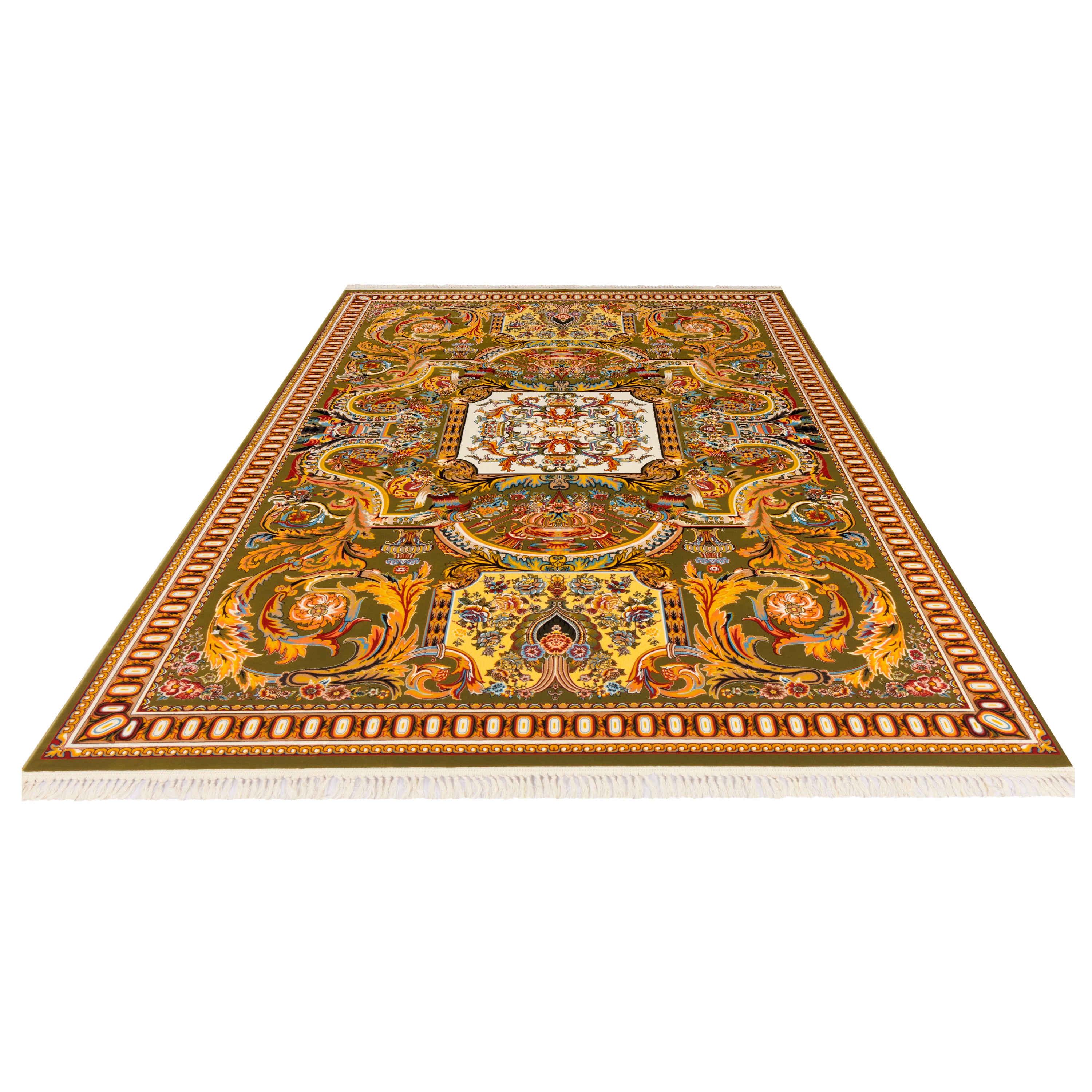 Machine-made Rug, Flowers & Leaves Centre Medallion, Acrylic, SPU 100017