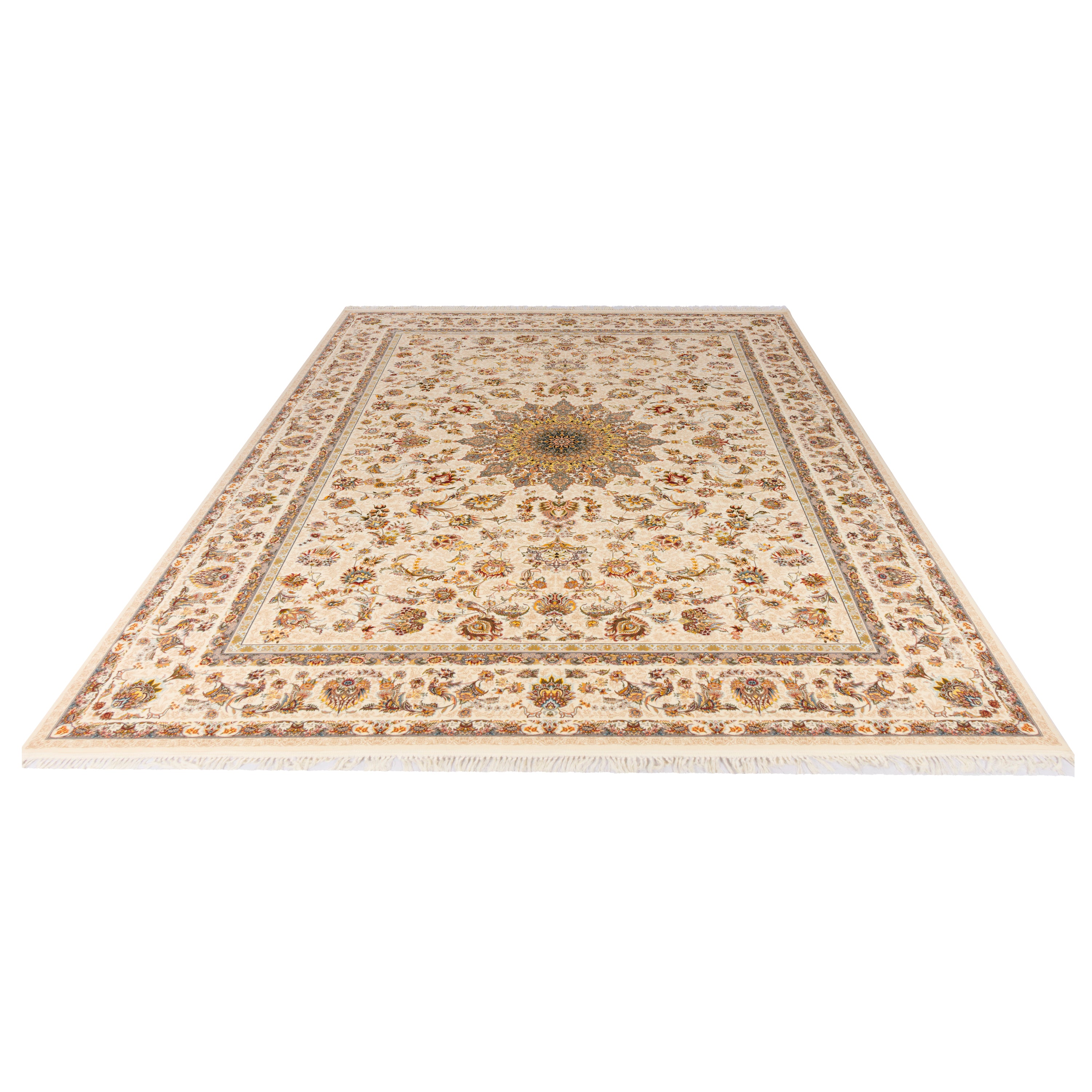 Machine-made Rug, Flowers & Leaves Centre Medallion, Acrylic, SPU 100048