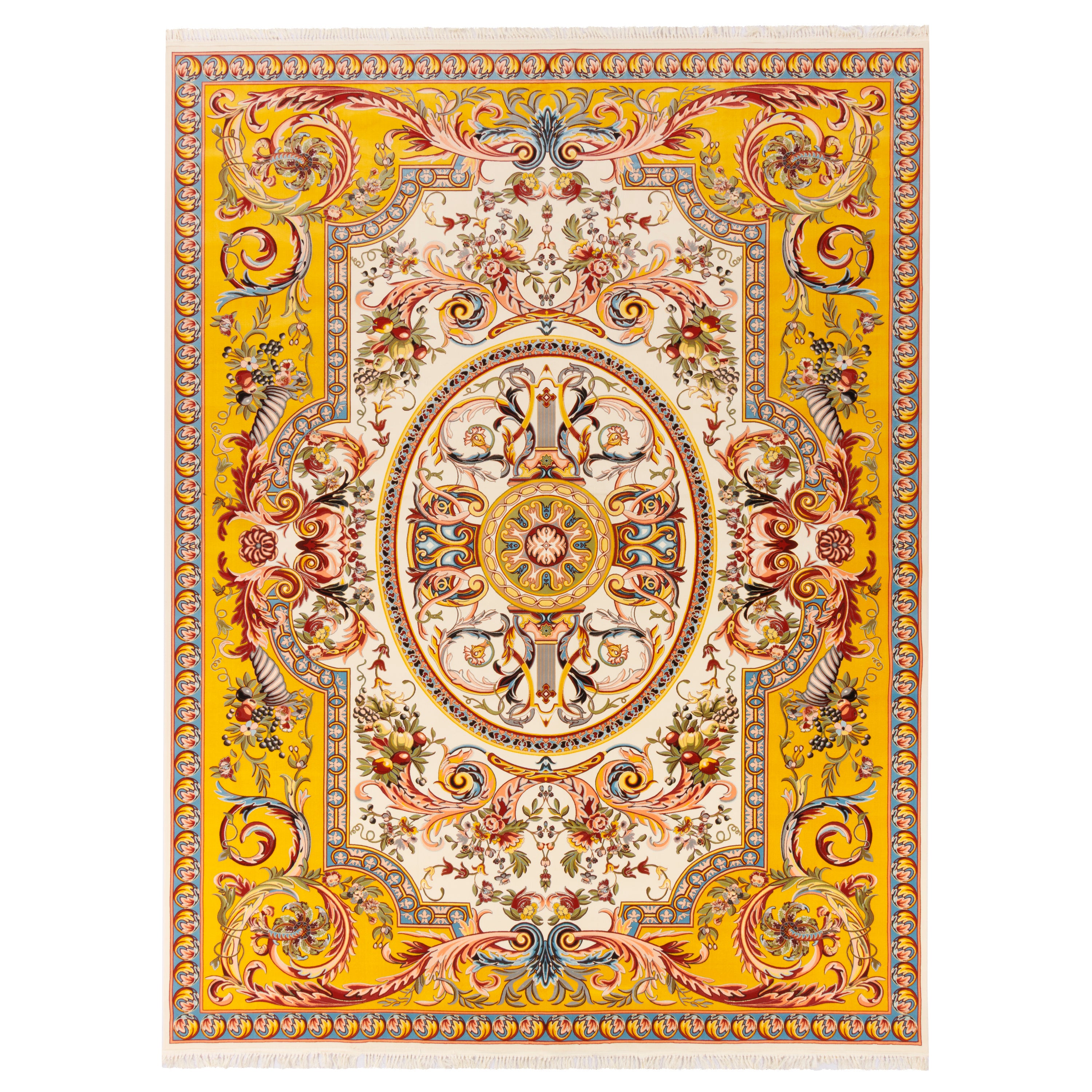 Machine-made Rug, Flowers & Leaves Centre Medallion, Acrylic, SPU 100051