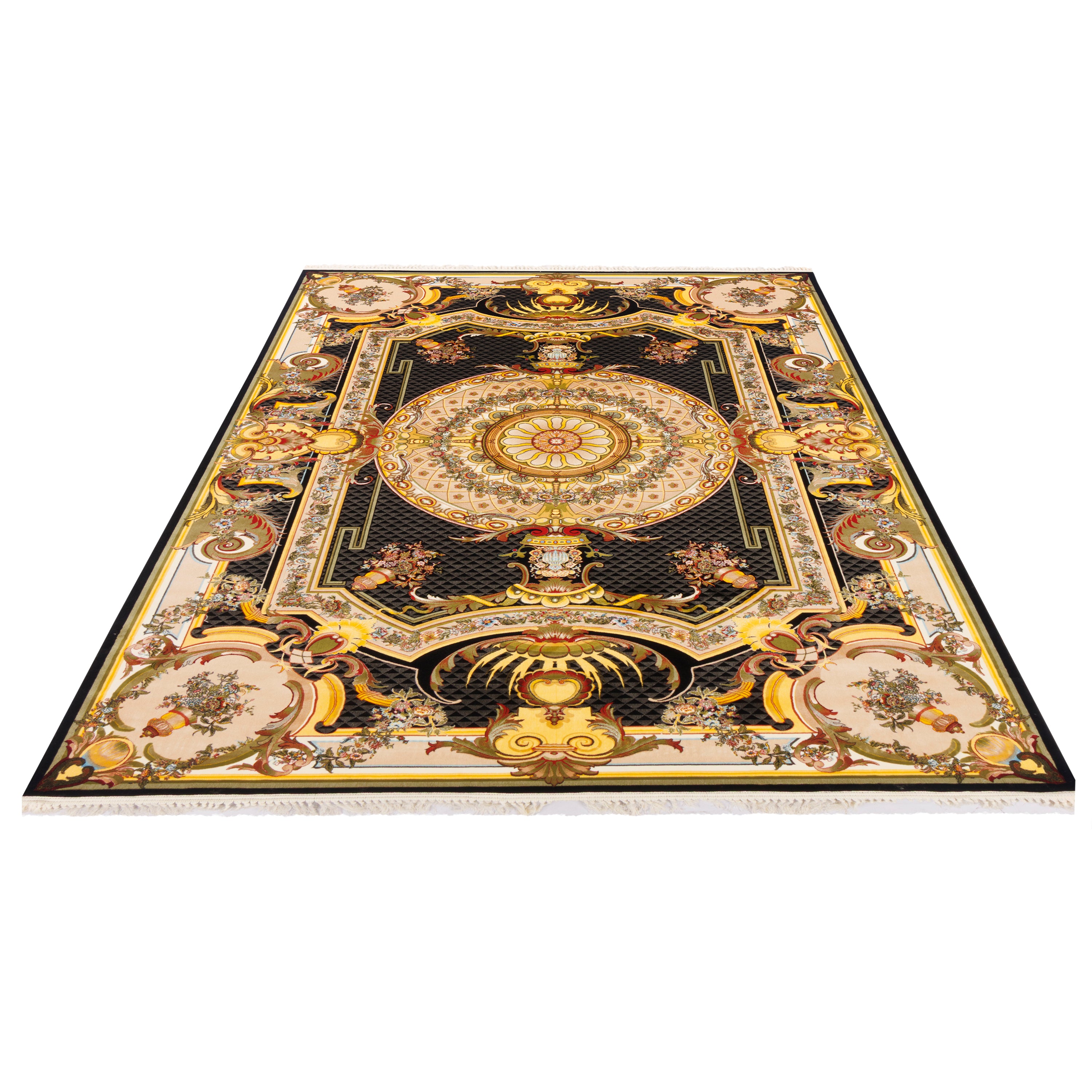 Machine-made Rug, Flowers & Leaves Centre Medallion, Acrylic, SPU 100053