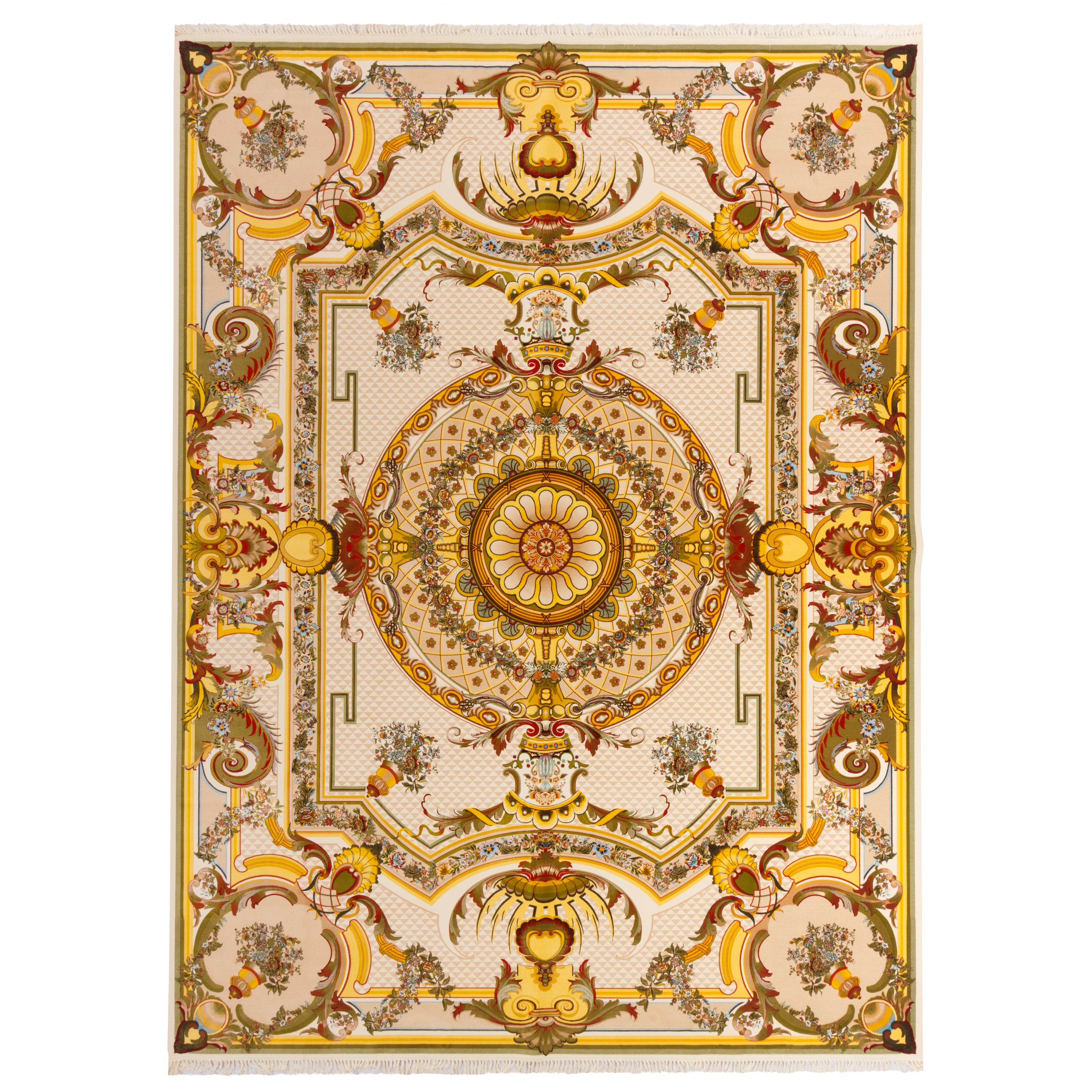 Machine-made Rug, Flowers & Leaves Centre Medallion, Acrylic, SPU 100053