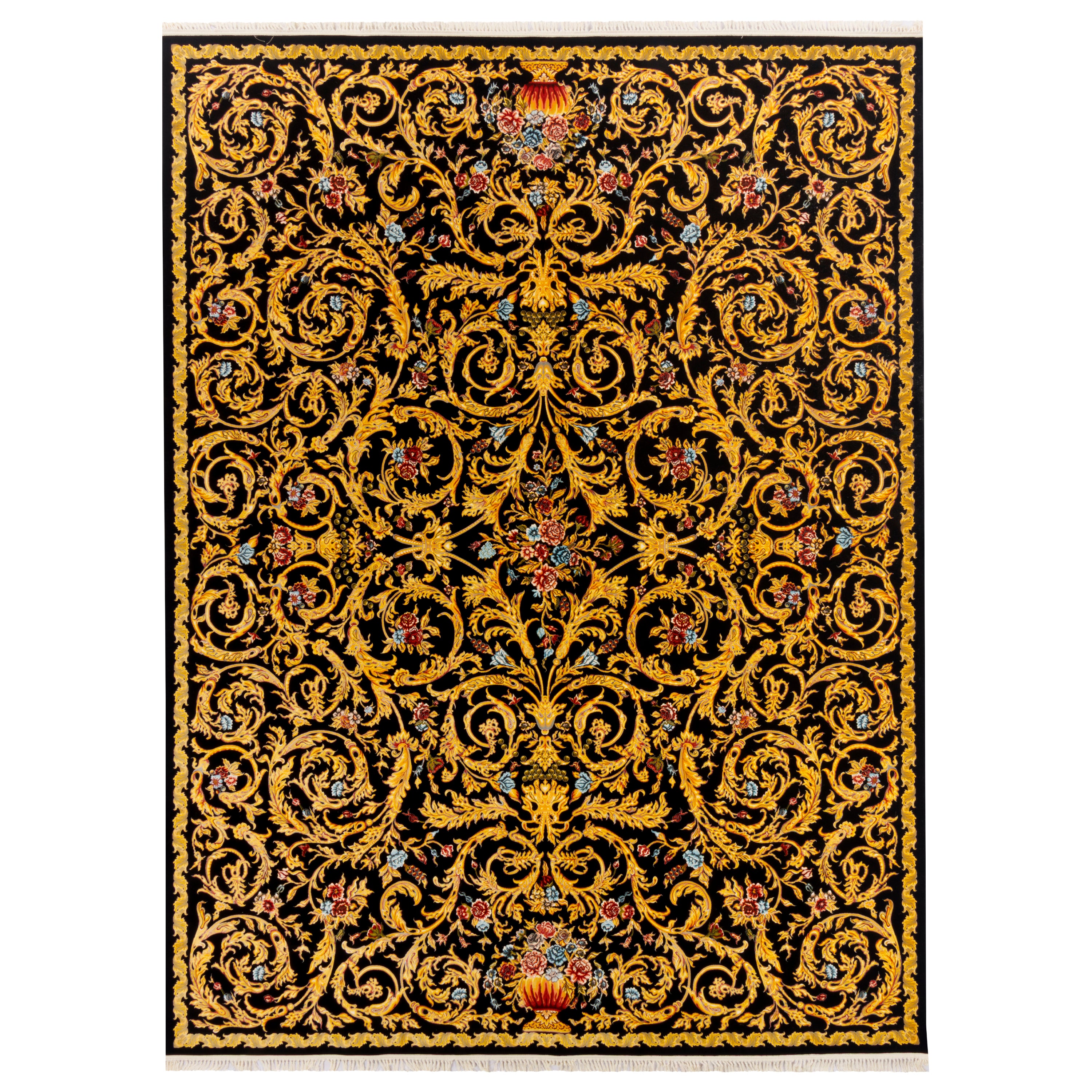 Machine-made Rug, Flowers & Leaves Scattered, Acrylic, SPU 100055