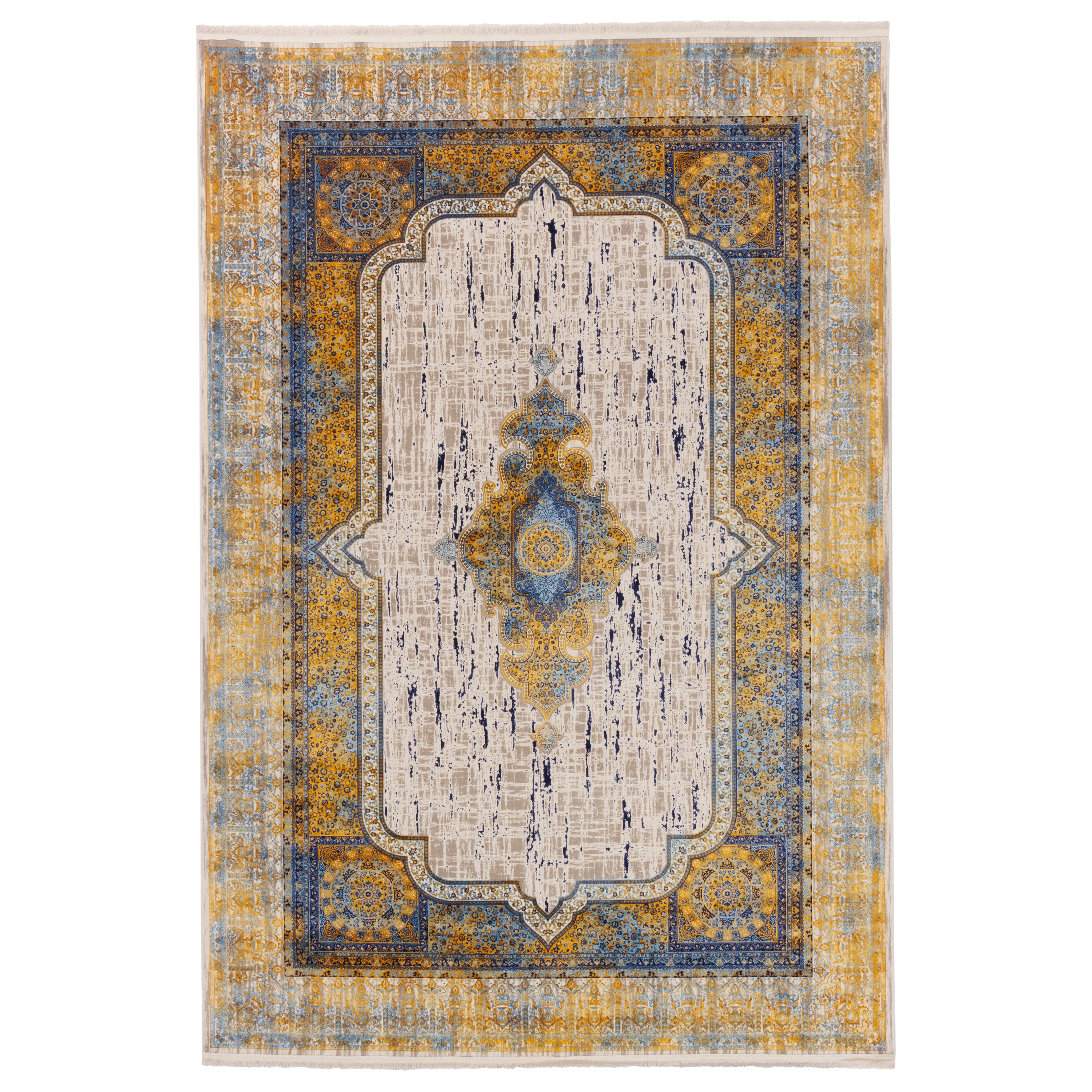 Machine-made Rug, Neoclassic Medallion & Corner, Acrylic, SPU 100072