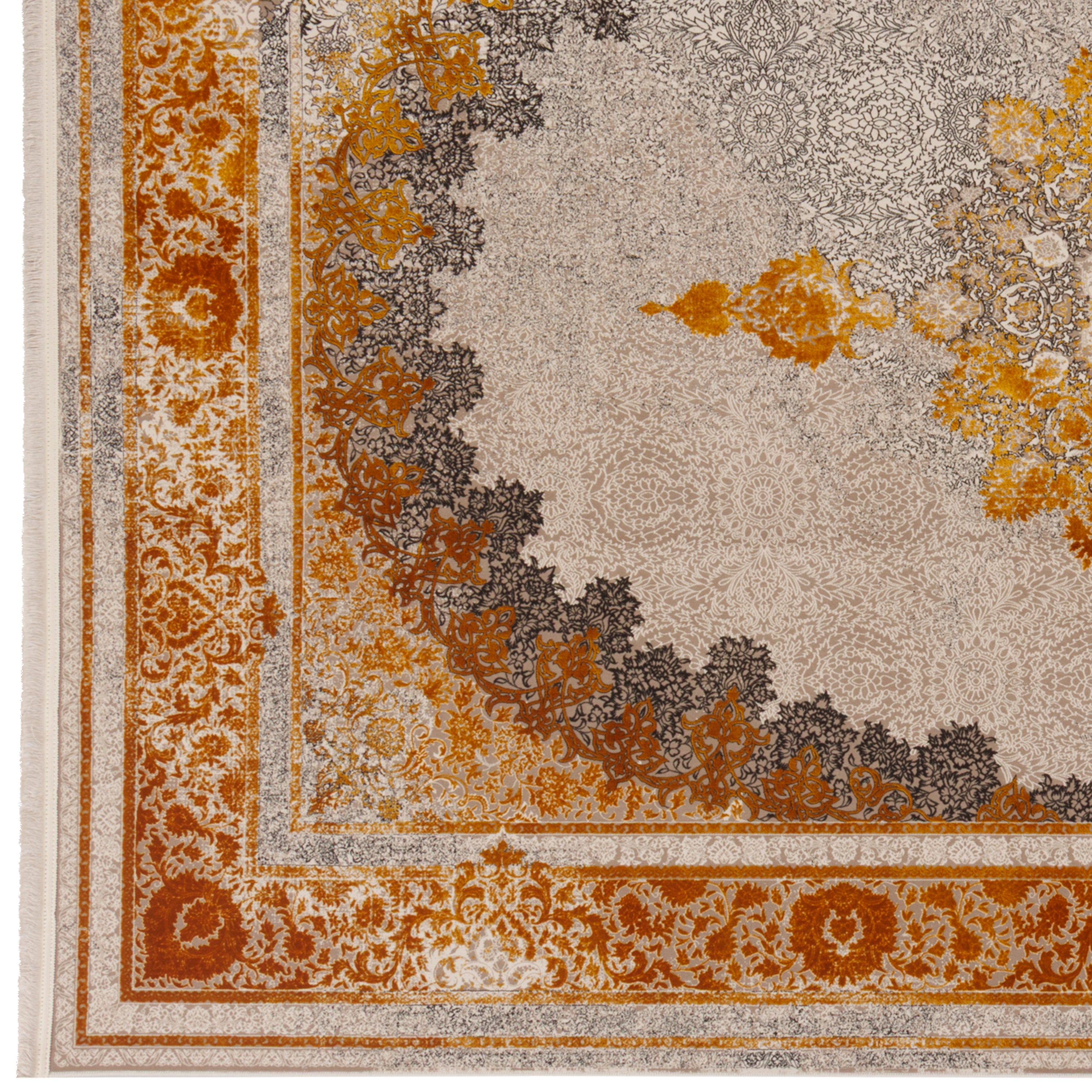 Machine-made Rug, Neoclassic Medallion & Corner, Acrylic, SPU 100076