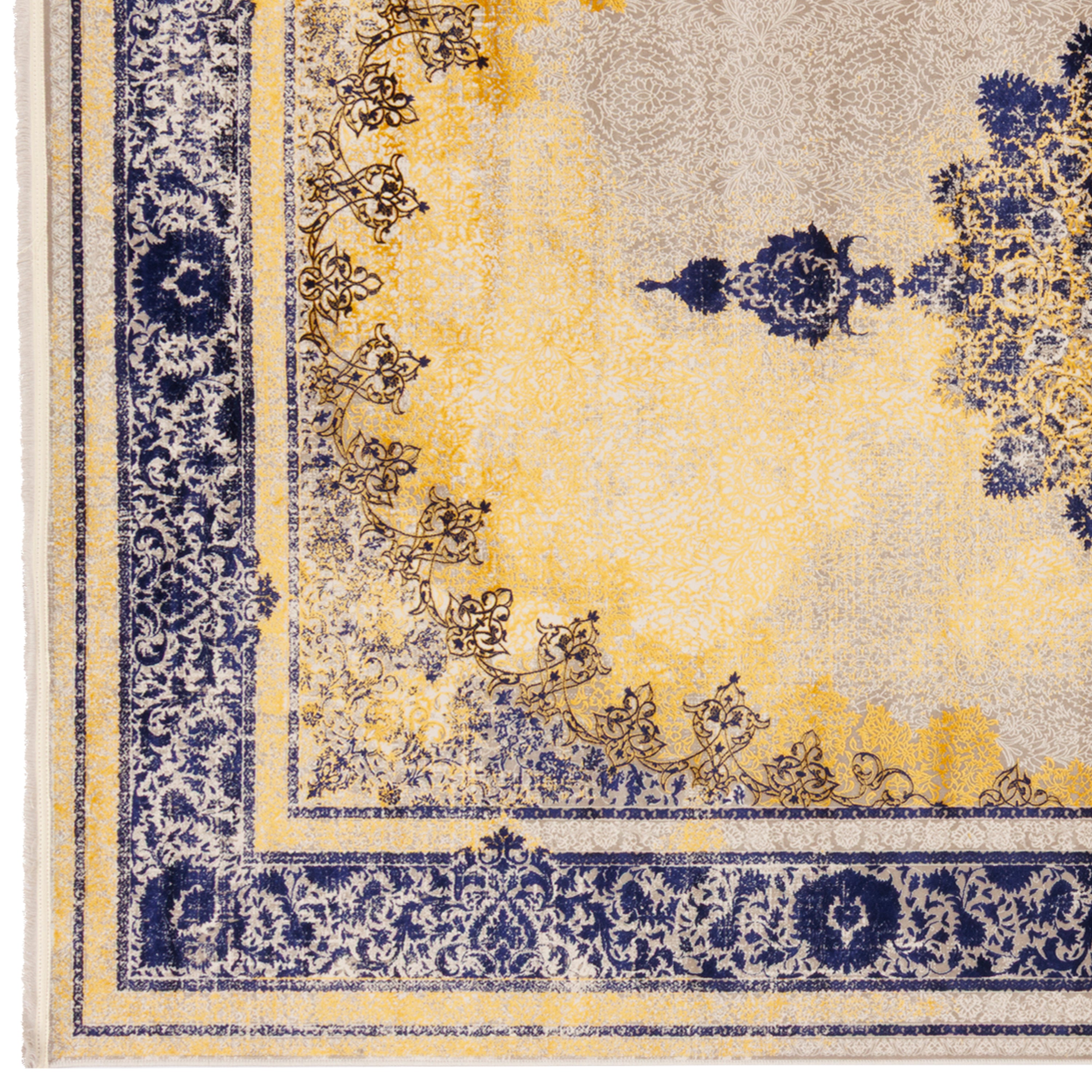 Machine-made Rug, Neoclassic Medallion & Corner, Acrylic, SPU 100076