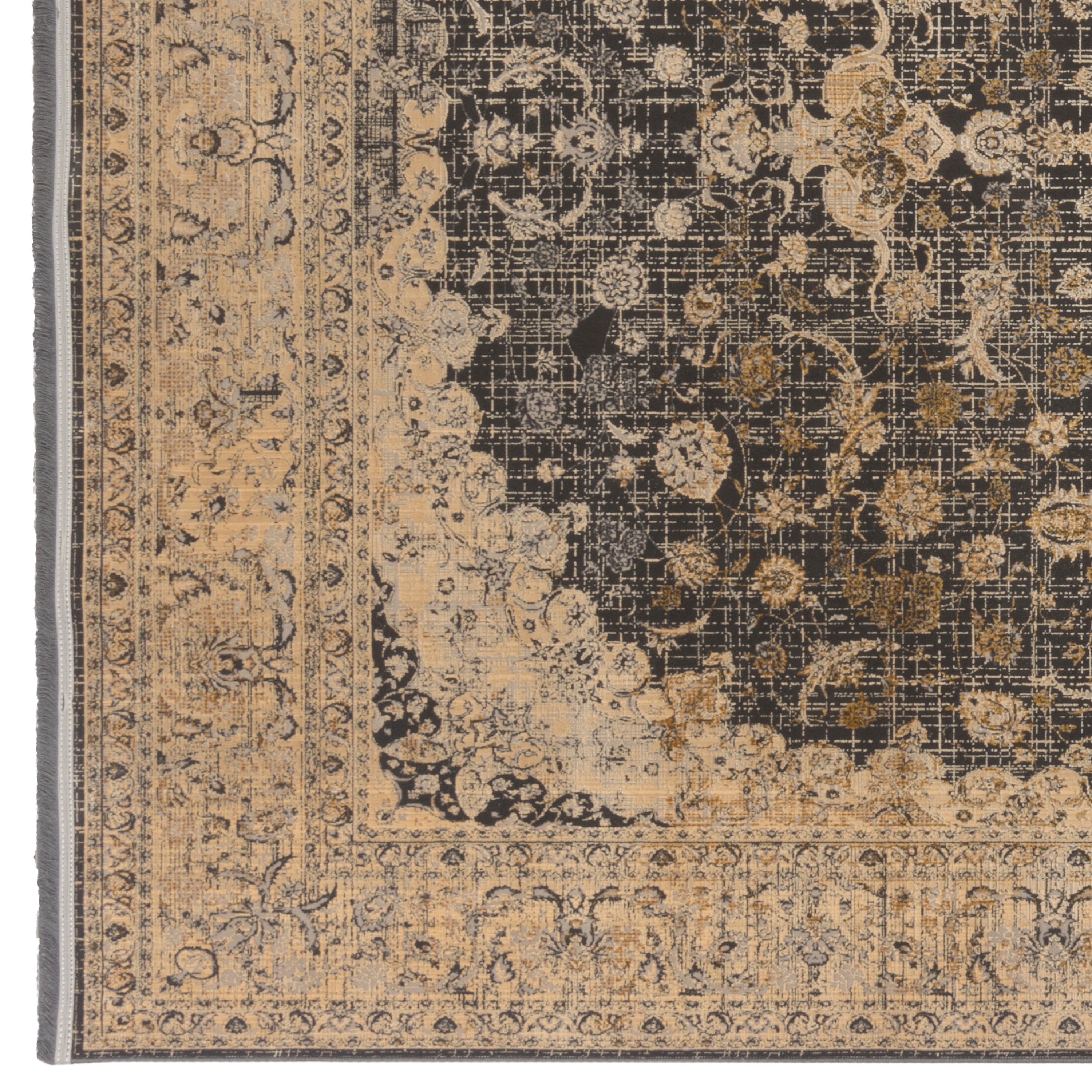 Machine-made Rug, Neoclassic Medallion & Corner, Acrylic, SPU 100101