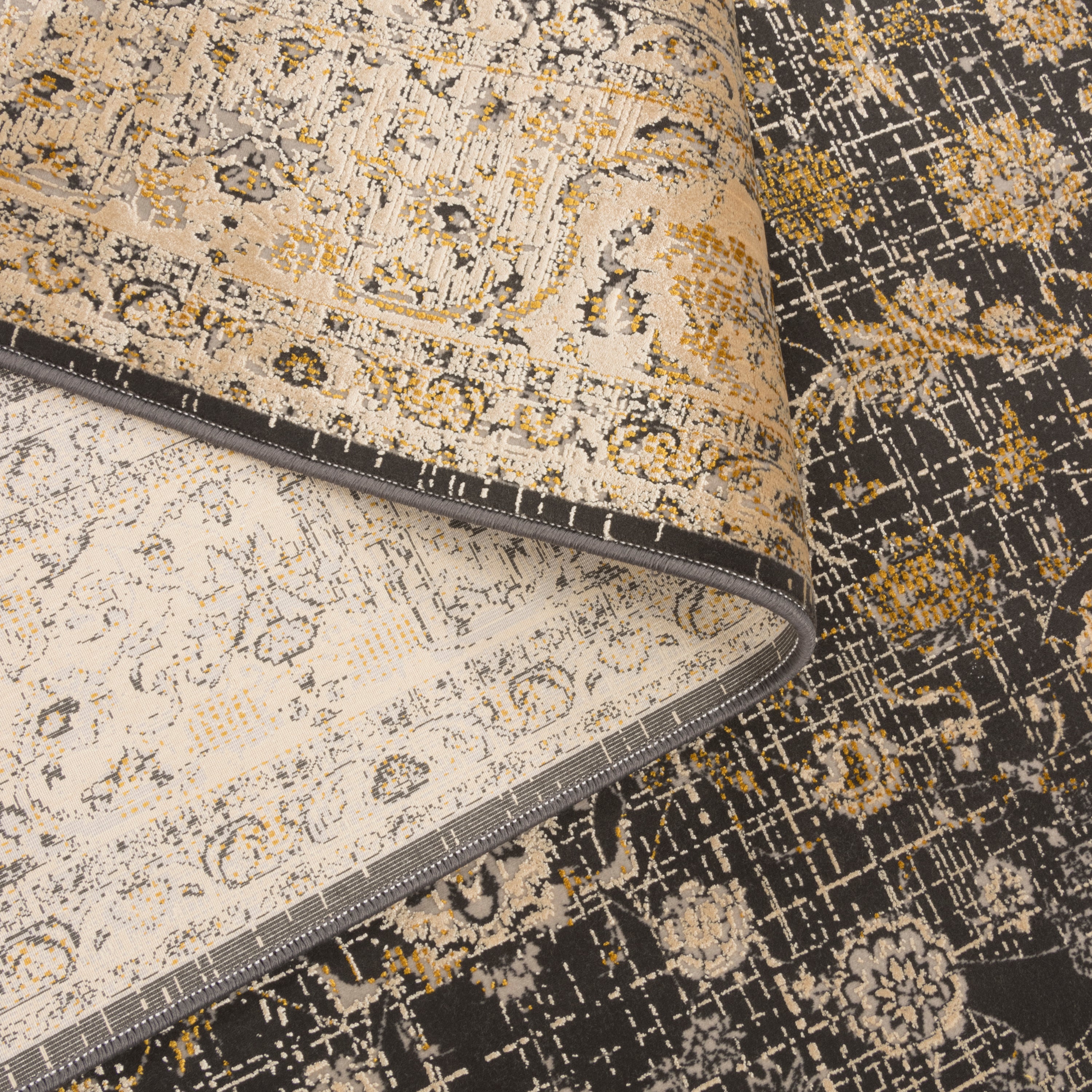 Machine-made Rug, Neoclassic Medallion & Corner, Acrylic, SPU 100101