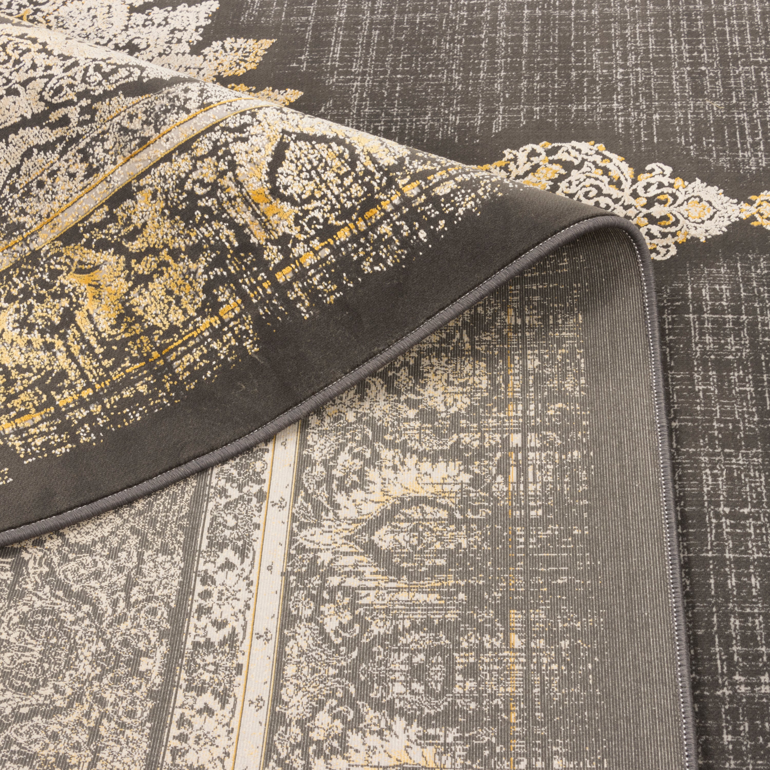 Machine-made Rug, Neoclassic Medallion & Corner, Acrylic, SPU 100109