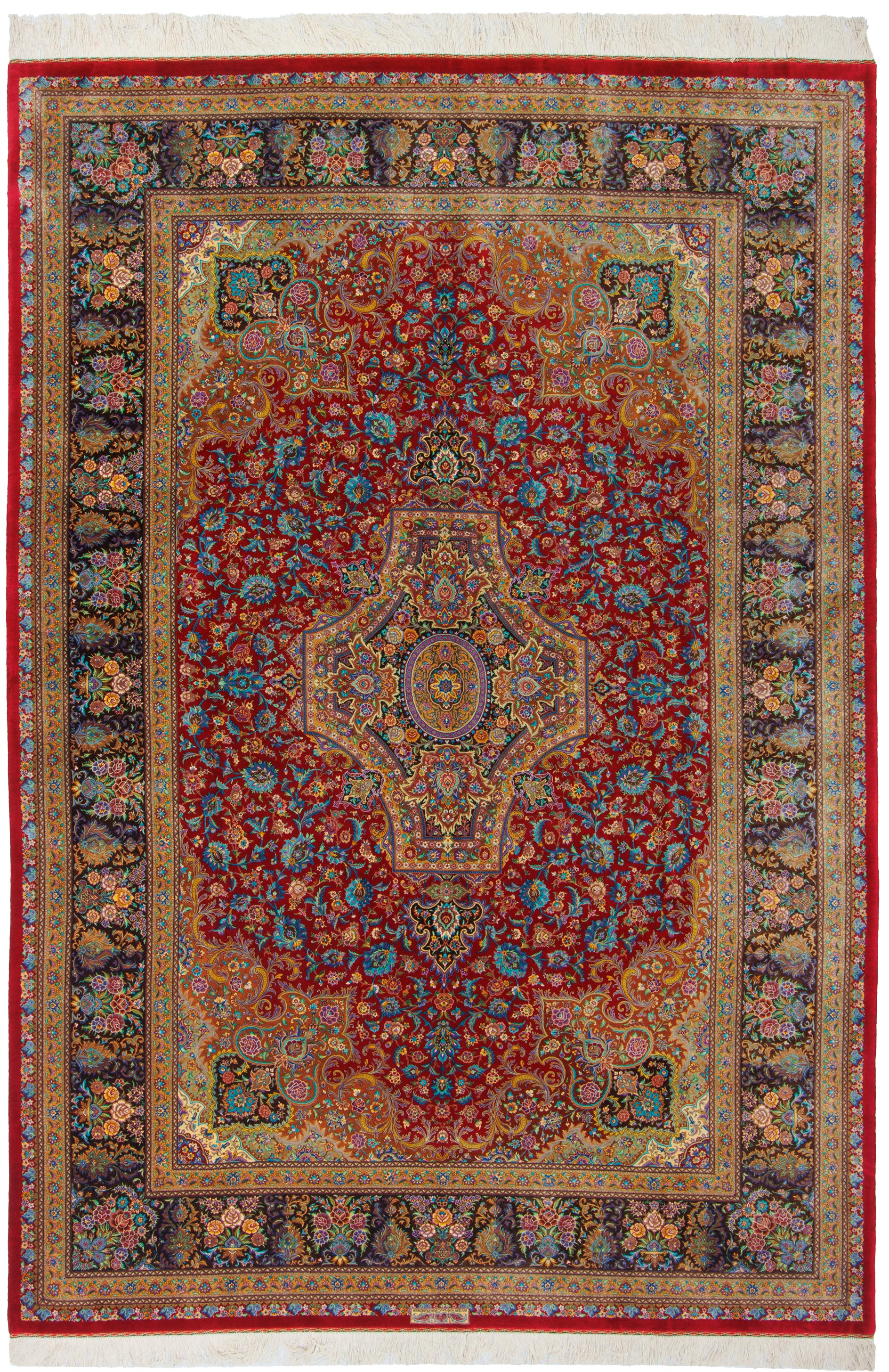 Qom Handmade Carpet — Lachak Toranj | Full Silk | 200 × 300 cm | SKU 10601056
