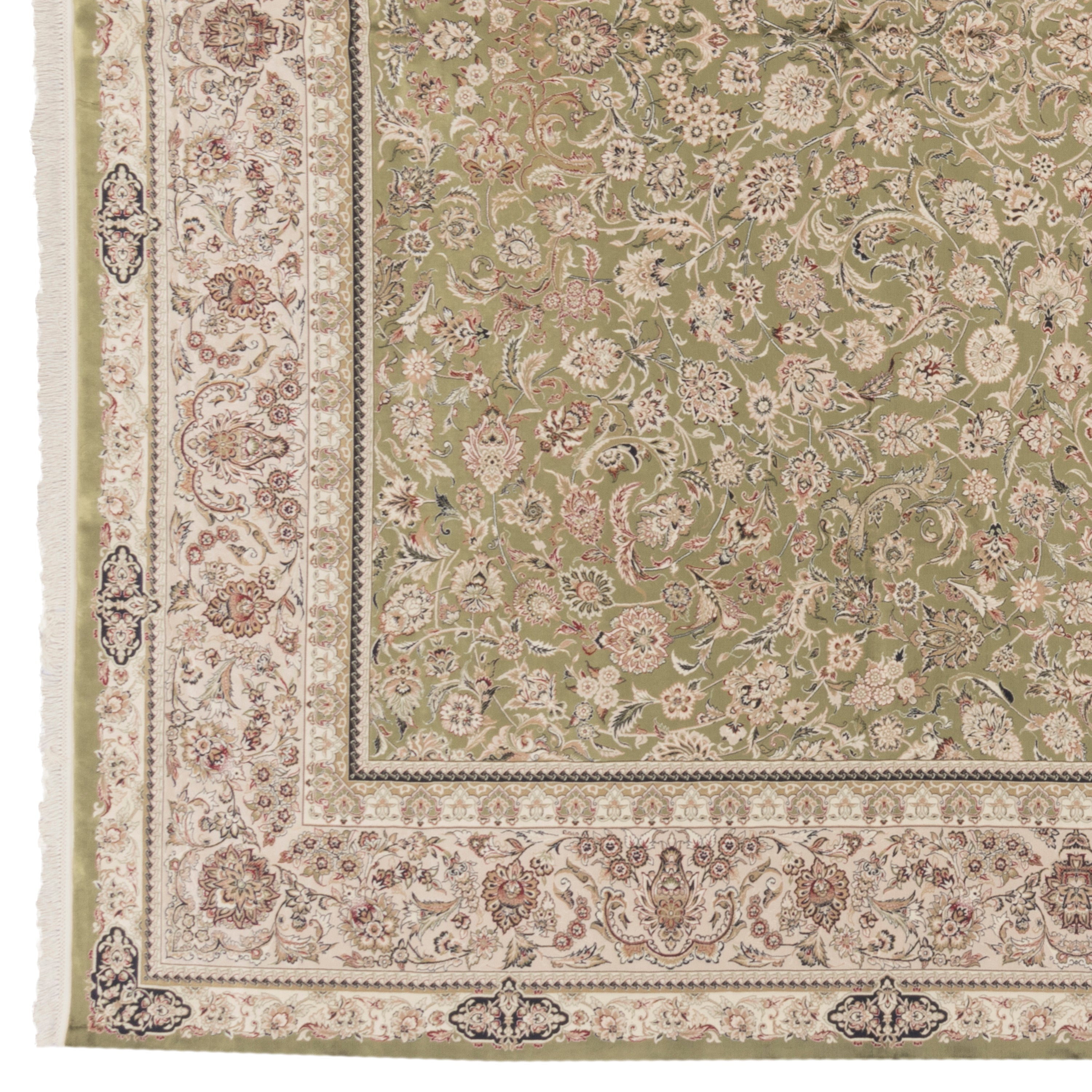 Machine-made Rug, Flowers & Leaves Scattered, Acrylic & Bamboo Silk, SPU 200045