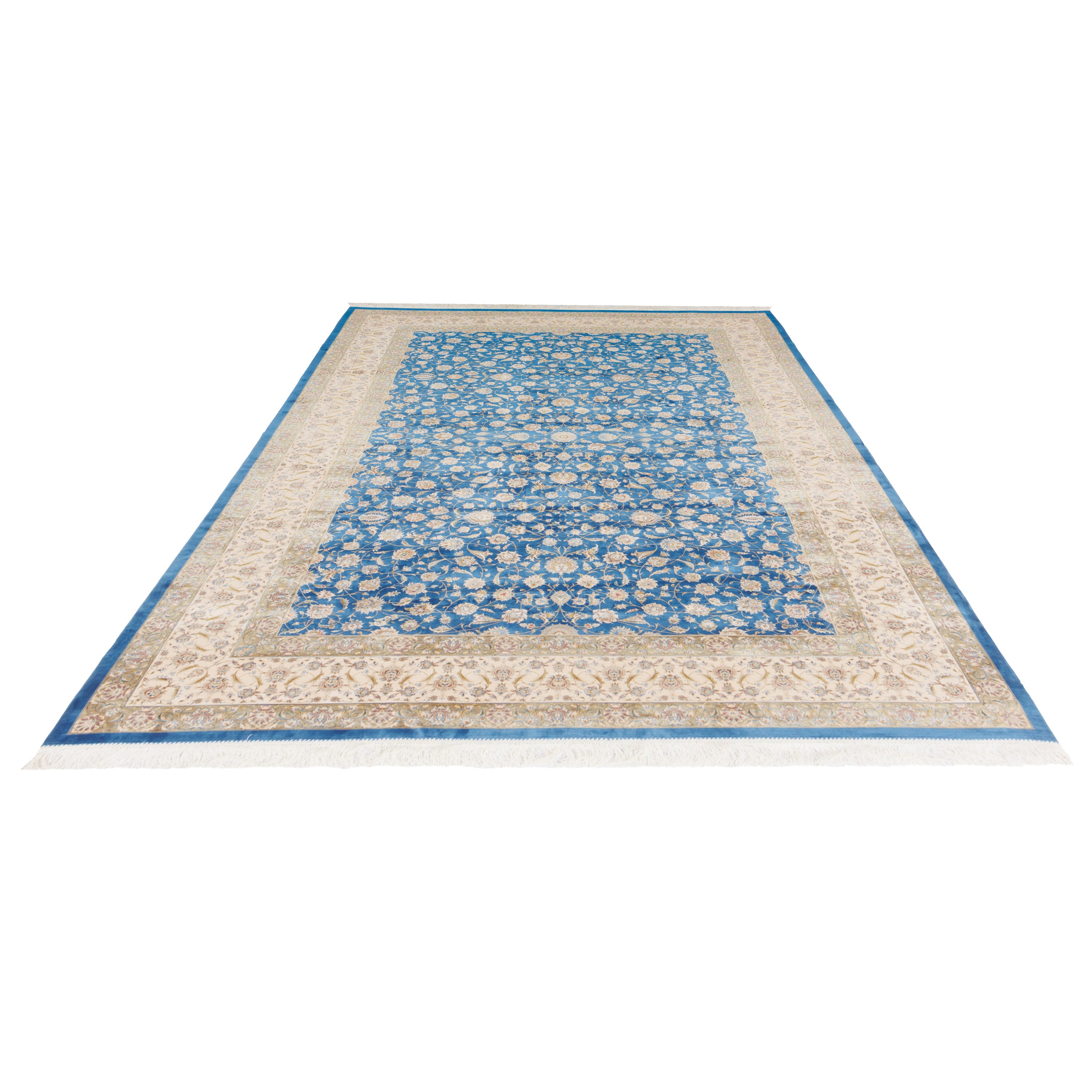 Machine-made Rug, Flowers & Leaves Scattered, Acrylic & Bamboo Silk, SPU 200175