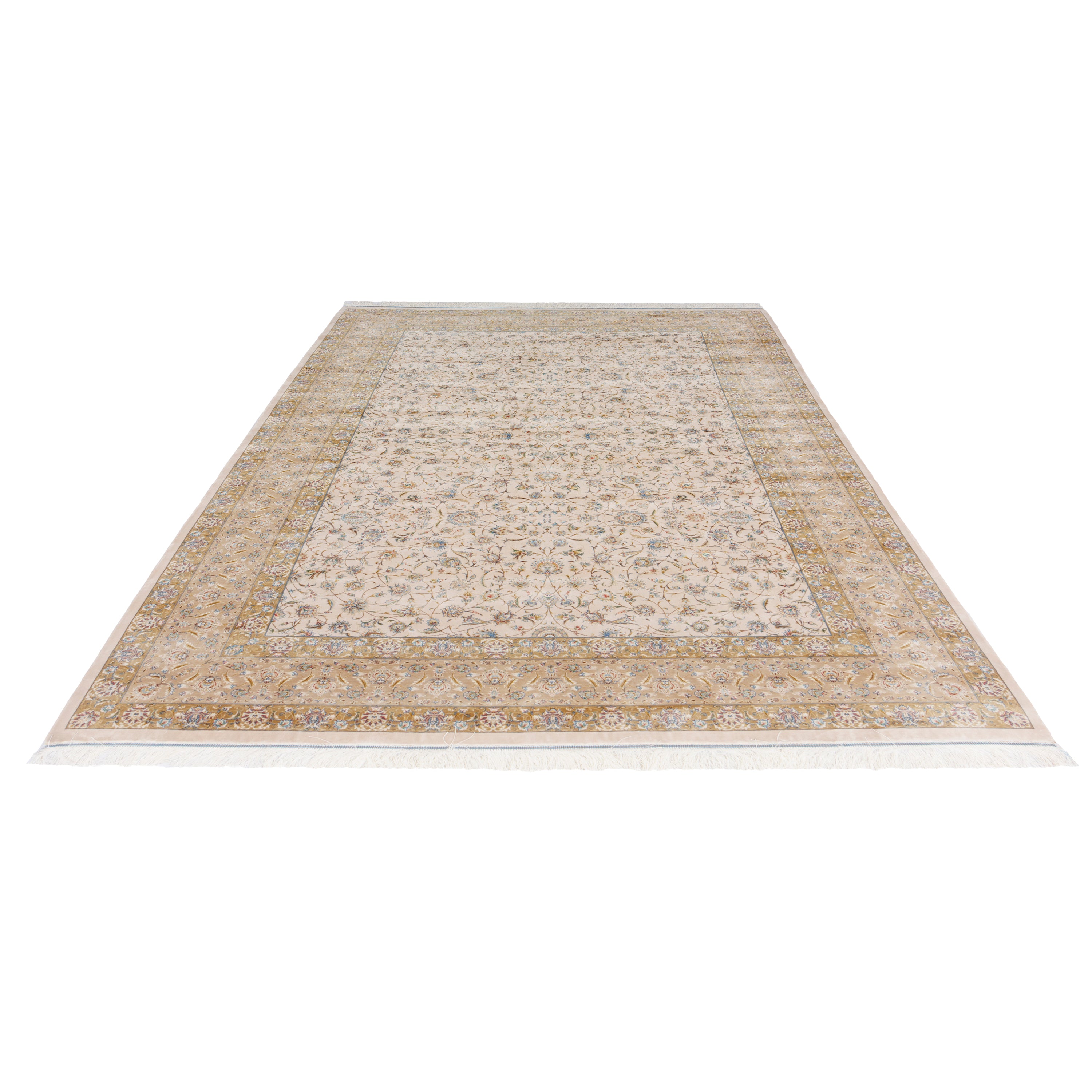 Machine-made Rug, Flowers & Leaves Scattered, Acrylic & Bamboo Silk, SPU 200175