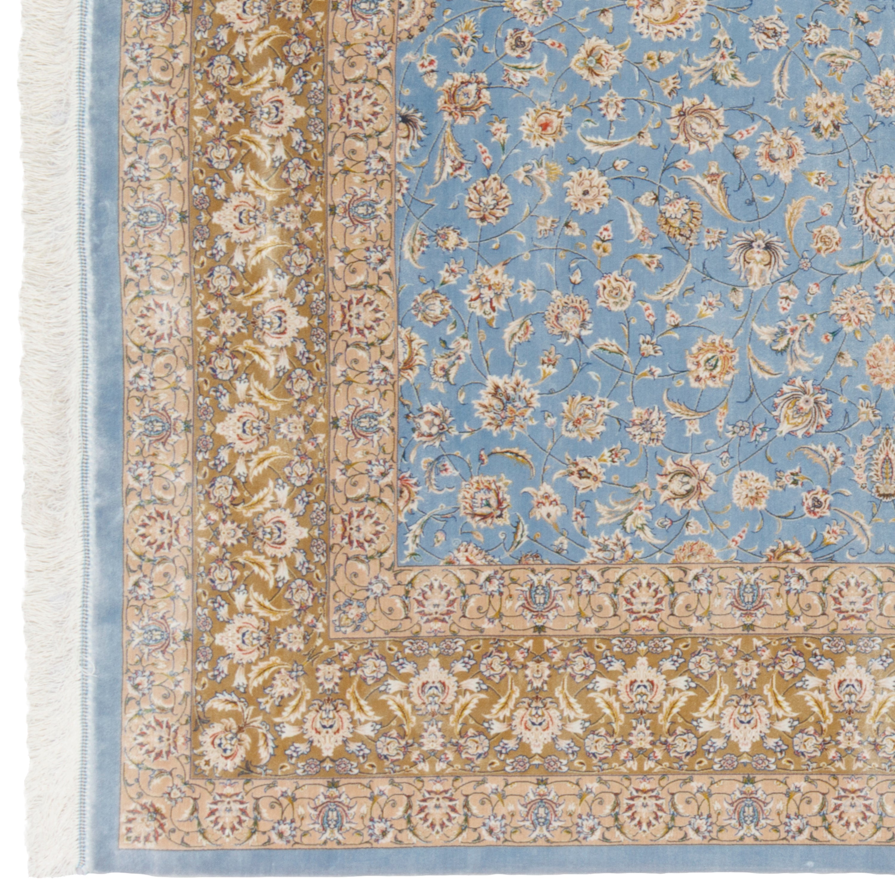 Machine-made Rug, Flowers & Leaves Scattered, Acrylic & Bamboo Silk, SPU 200175