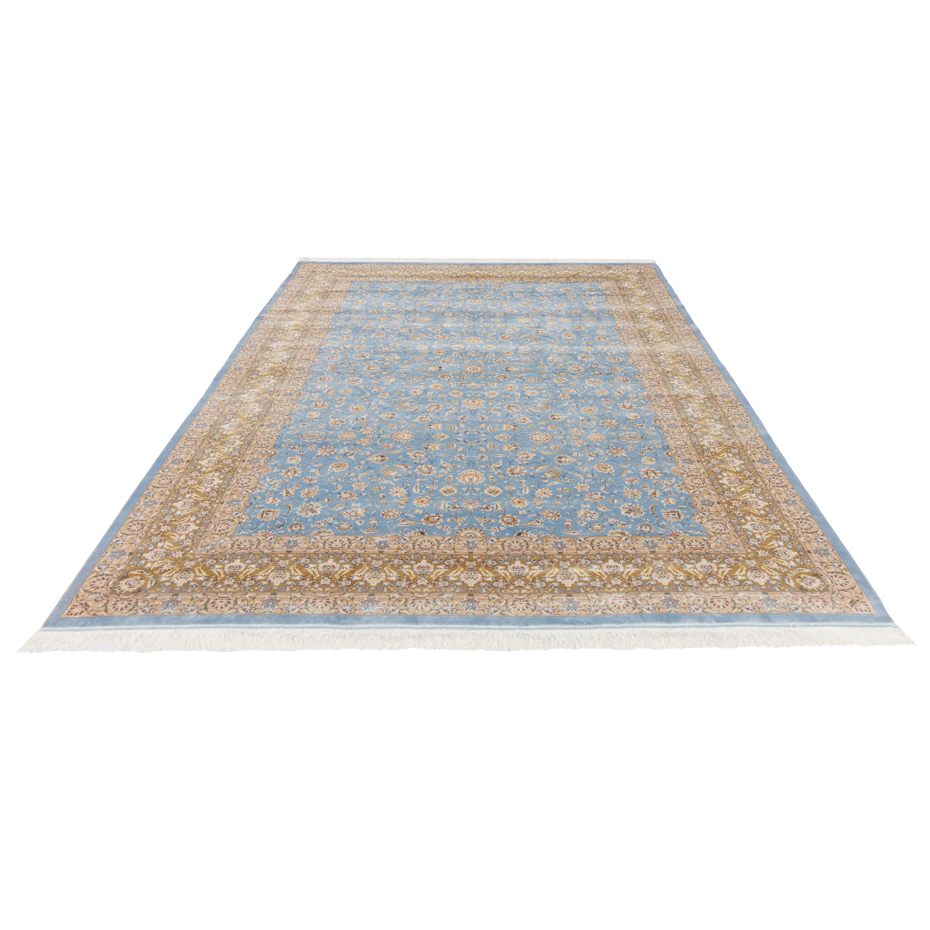 Machine-made Rug, Flowers & Leaves Scattered, Acrylic & Bamboo Silk, SPU 200175