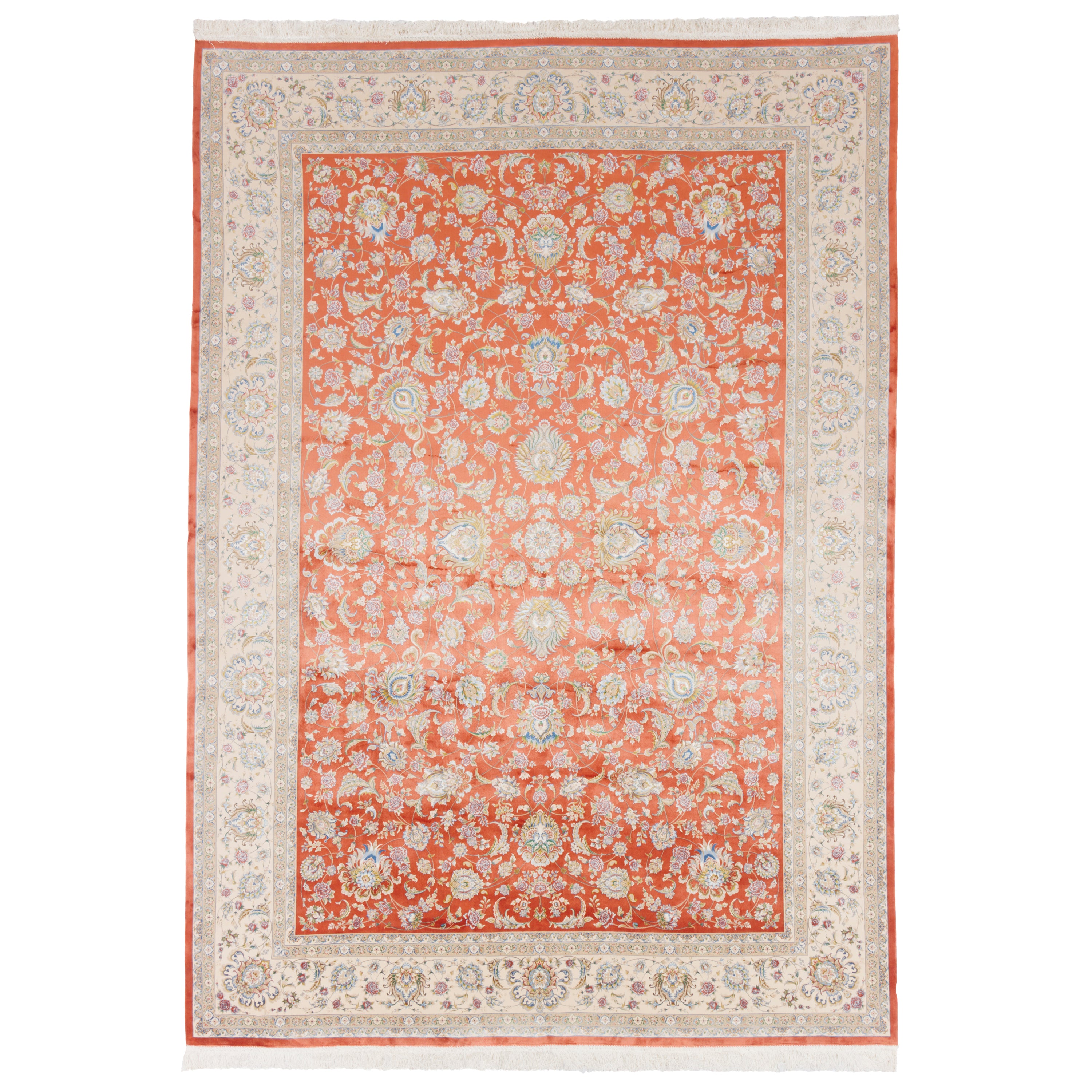 Machine-made Rug, Shah Abbasi Scattered, Acrylic & Bamboo Silk, SPU 200176
