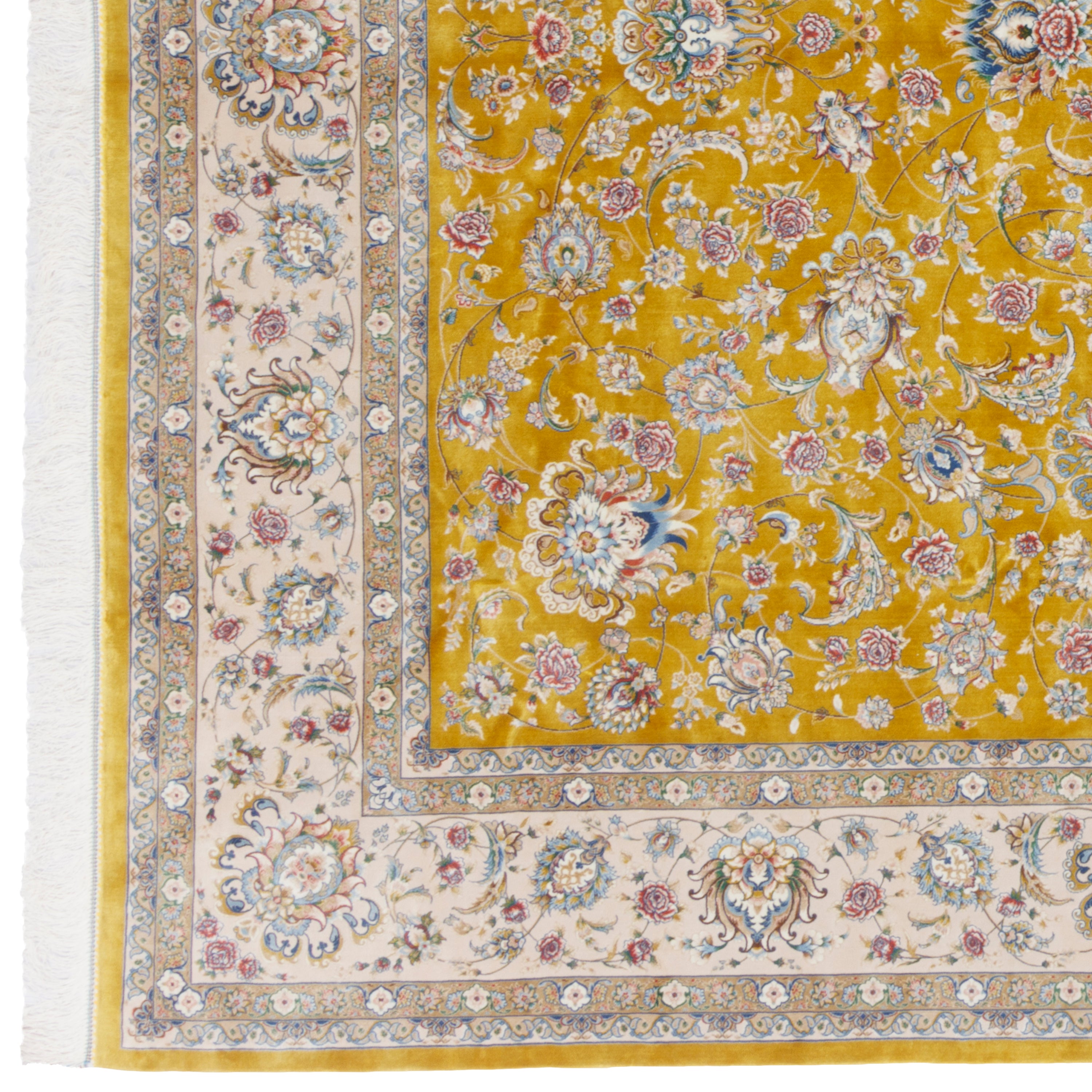 Machine-made Rug, Shah Abbasi Scattered, Acrylic & Bamboo Silk, SPU 200176