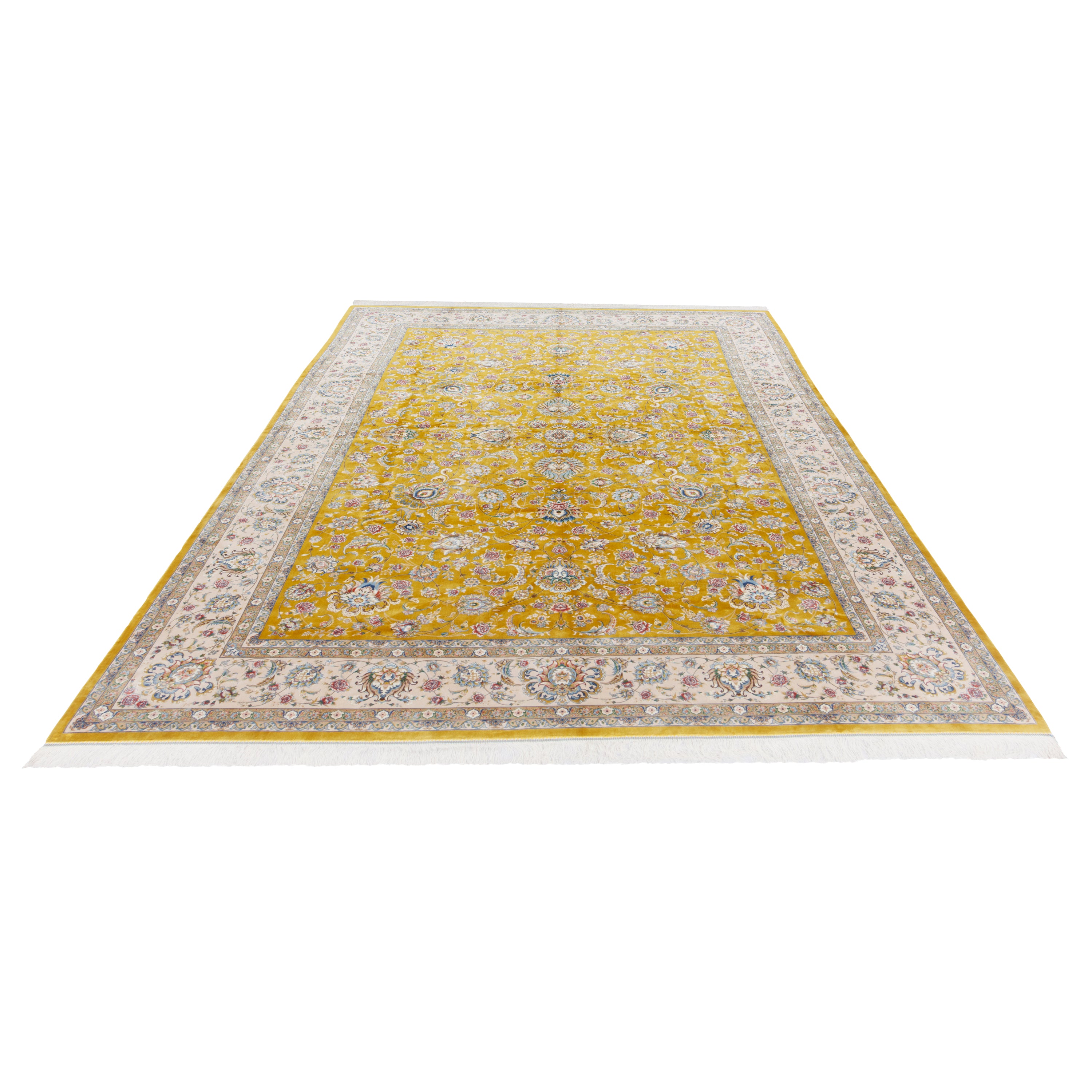 Machine-made Rug, Shah Abbasi Scattered, Acrylic & Bamboo Silk, SPU 200176