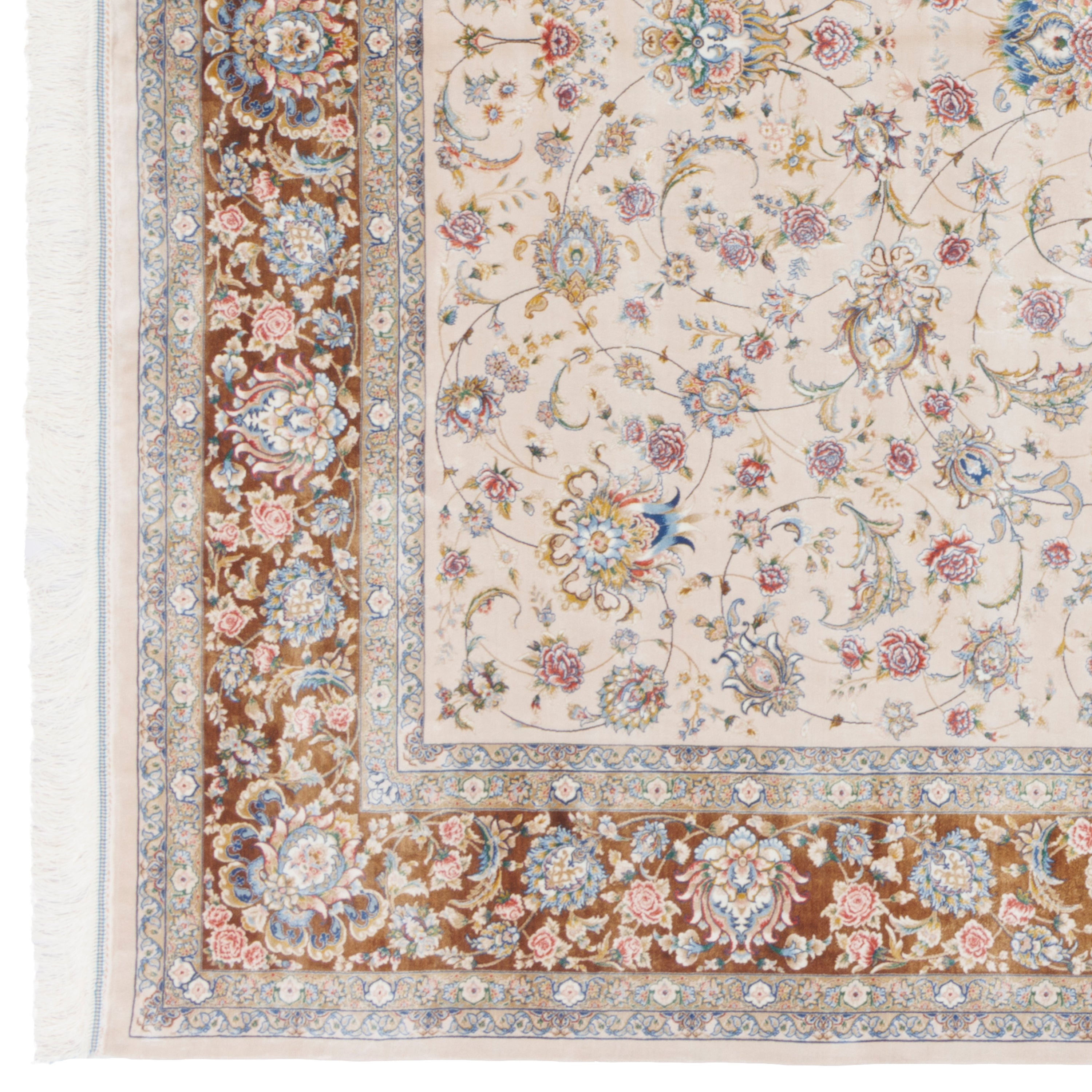 Machine-made Rug, Shah Abbasi Scattered, Acrylic & Bamboo Silk, SPU 200176