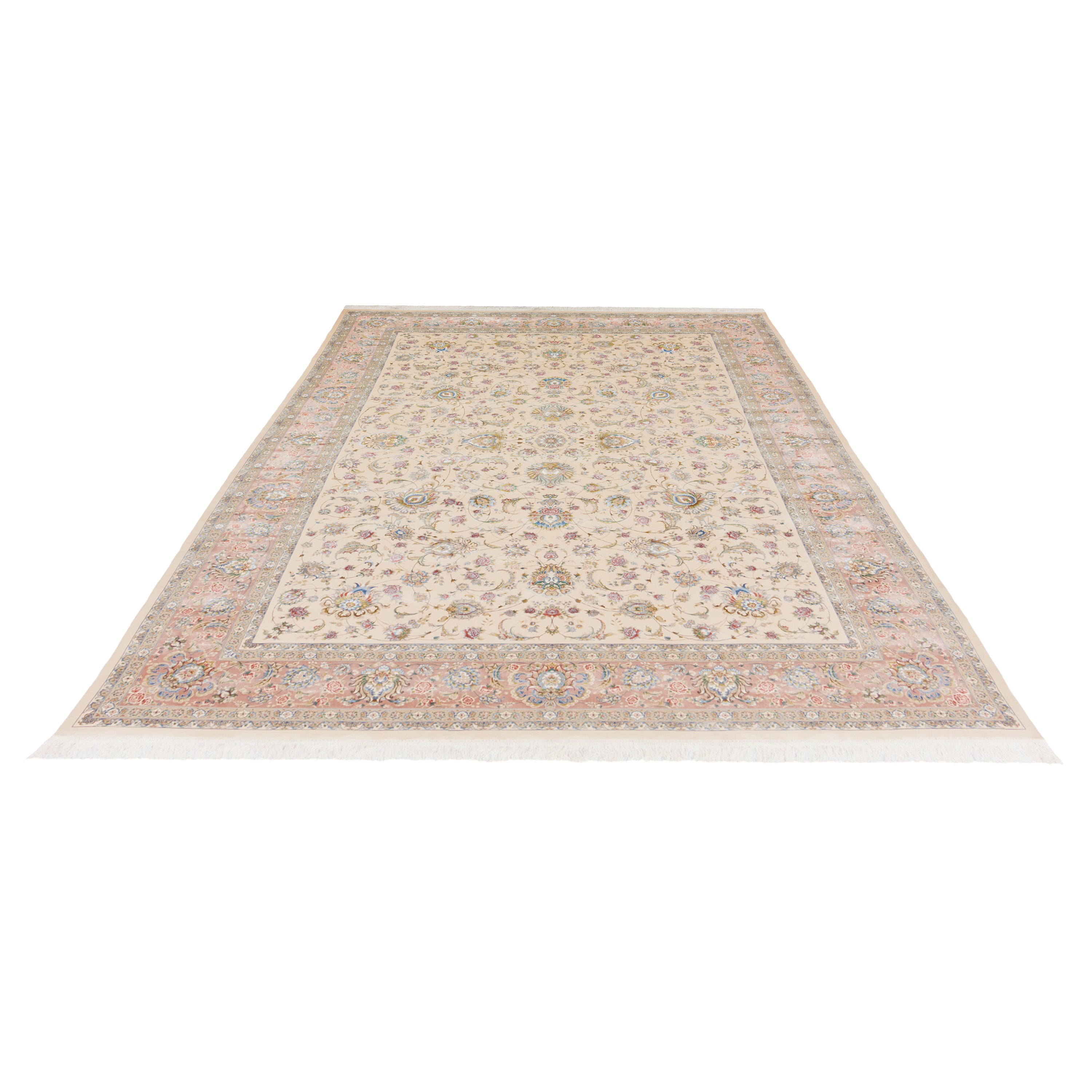 Machine-made Rug, Shah Abbasi Scattered, Acrylic & Bamboo Silk, SPU 200176