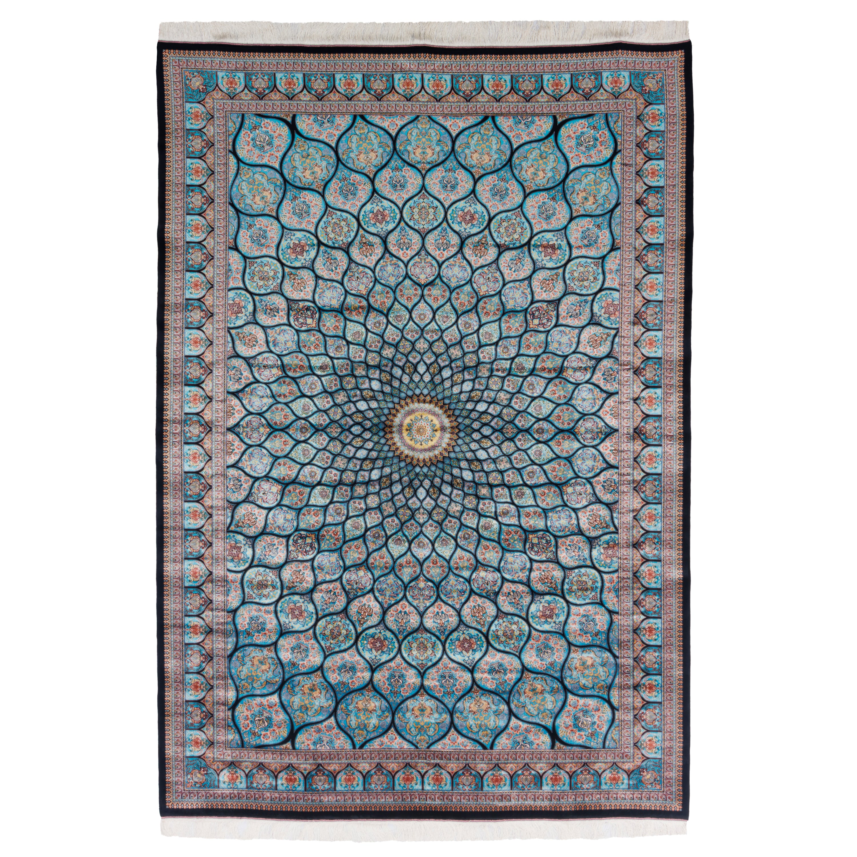 Machine-made Rug, گل دار Dome, Acrylic & Bamboo Silk, SPU 200206