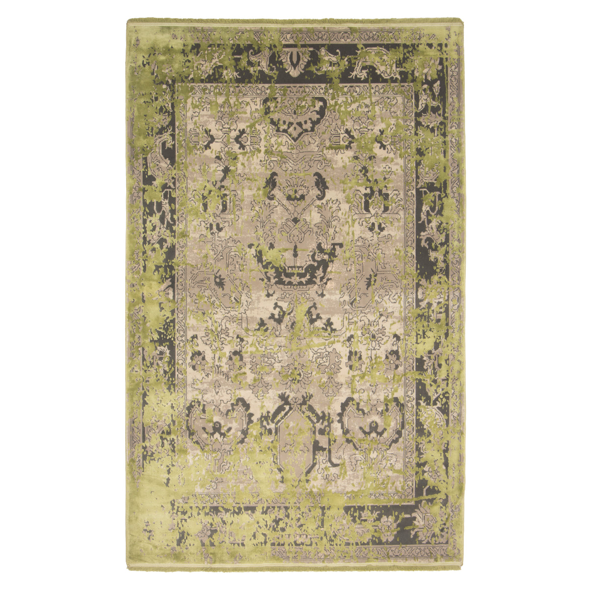 Acrylic + Bamboo Silk Allover Machine-made Carpet, Design 00664