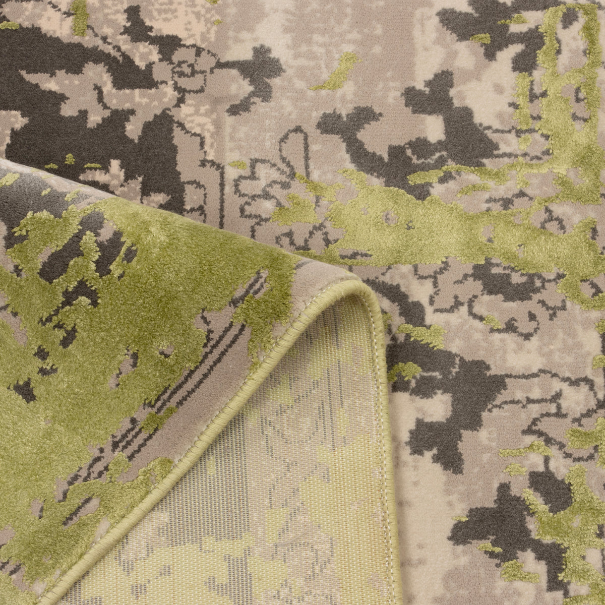 Acrylic + Bamboo Silk Allover Machine-made Carpet, Design 00664