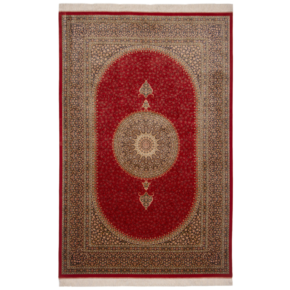 Acrylic + Bamboo Silk Central Medallion Machine-made Carpet, Design 00665