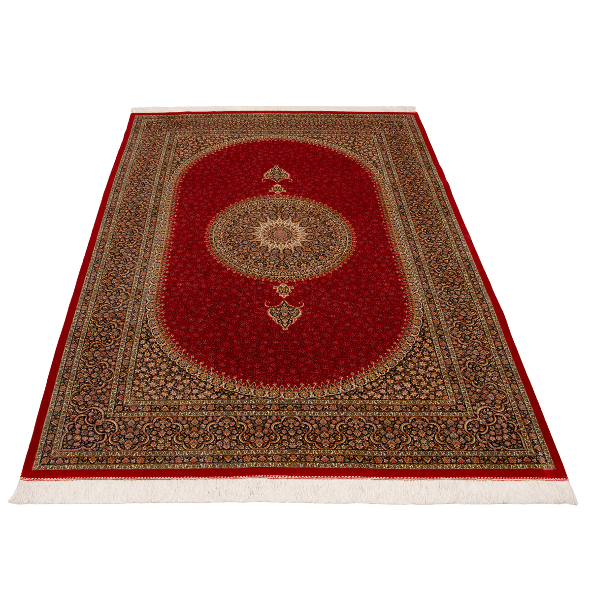 Acrylic + Bamboo Silk Central Medallion Machine-made Carpet, Design 00665