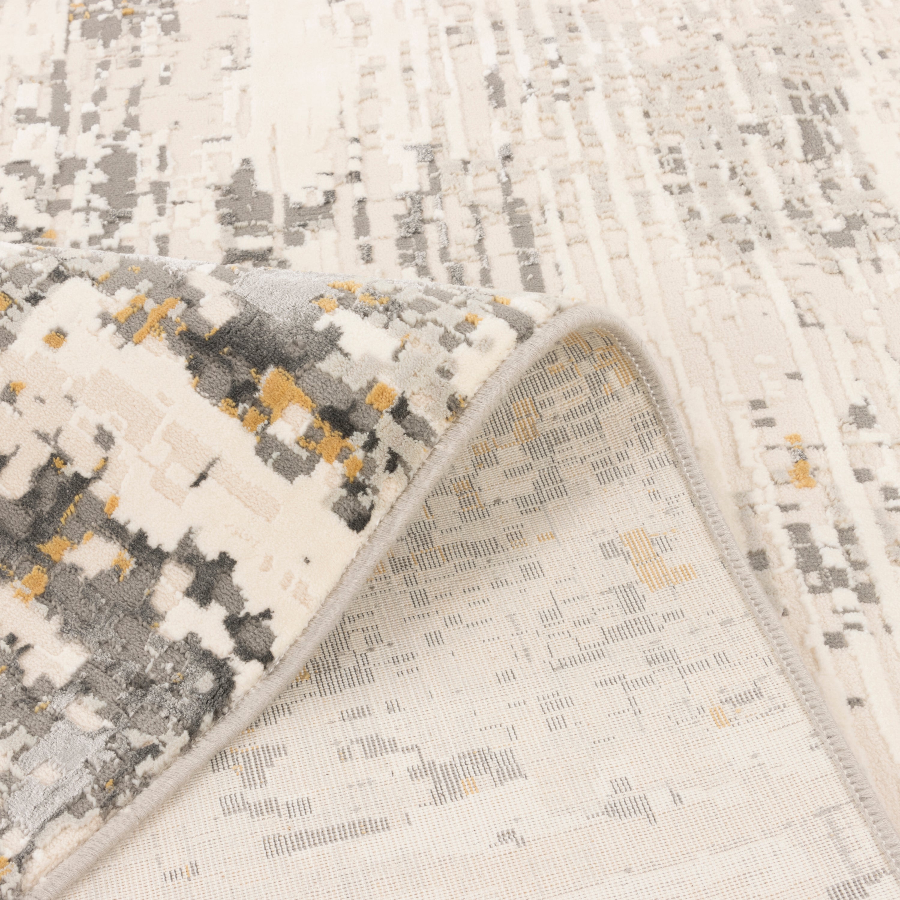 Machine-made Rug, Contemporary All-over, Polyester & Linen, SPU 400023