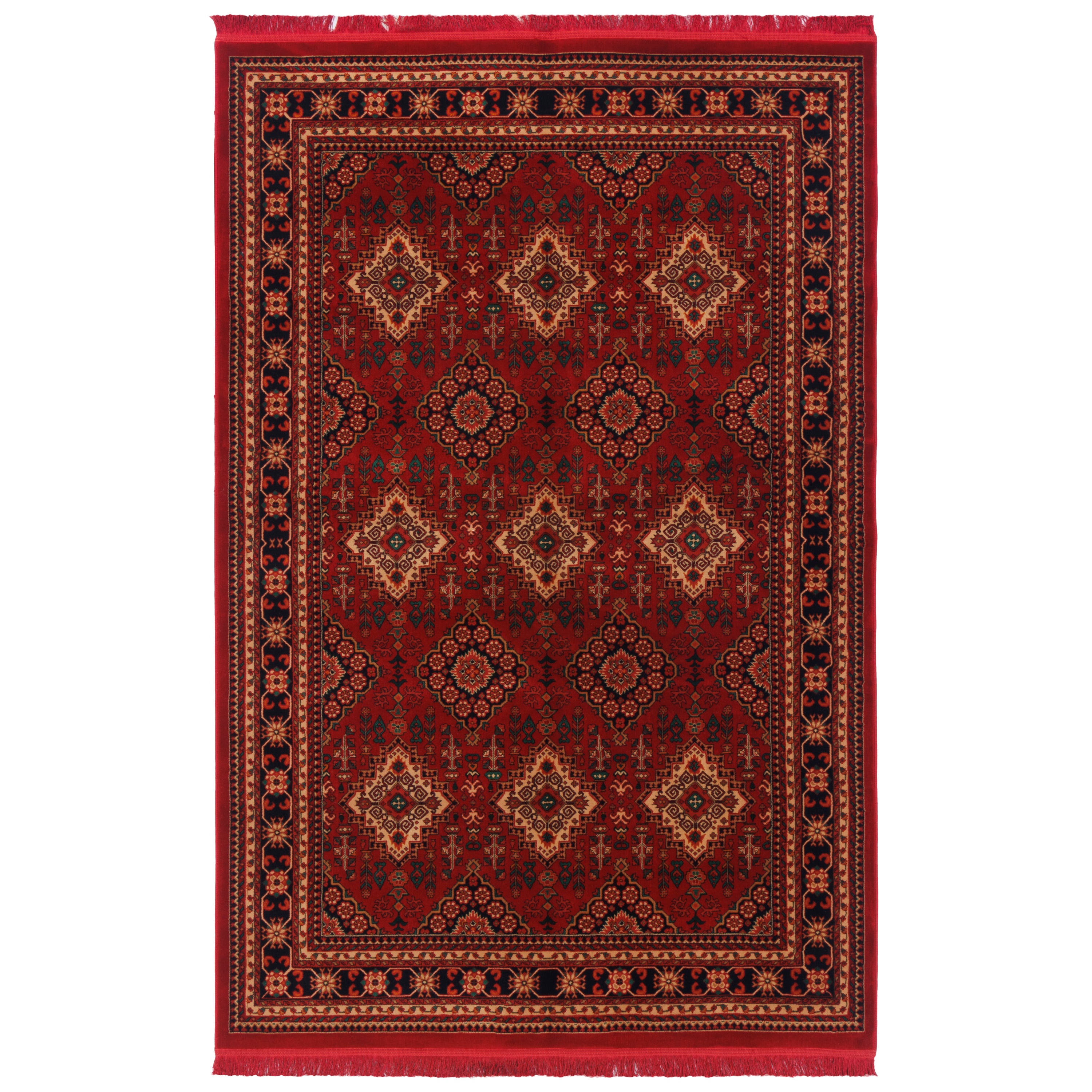 Machine-made Rug, Geometric All Over, Polyester & Linen, SPU 400145