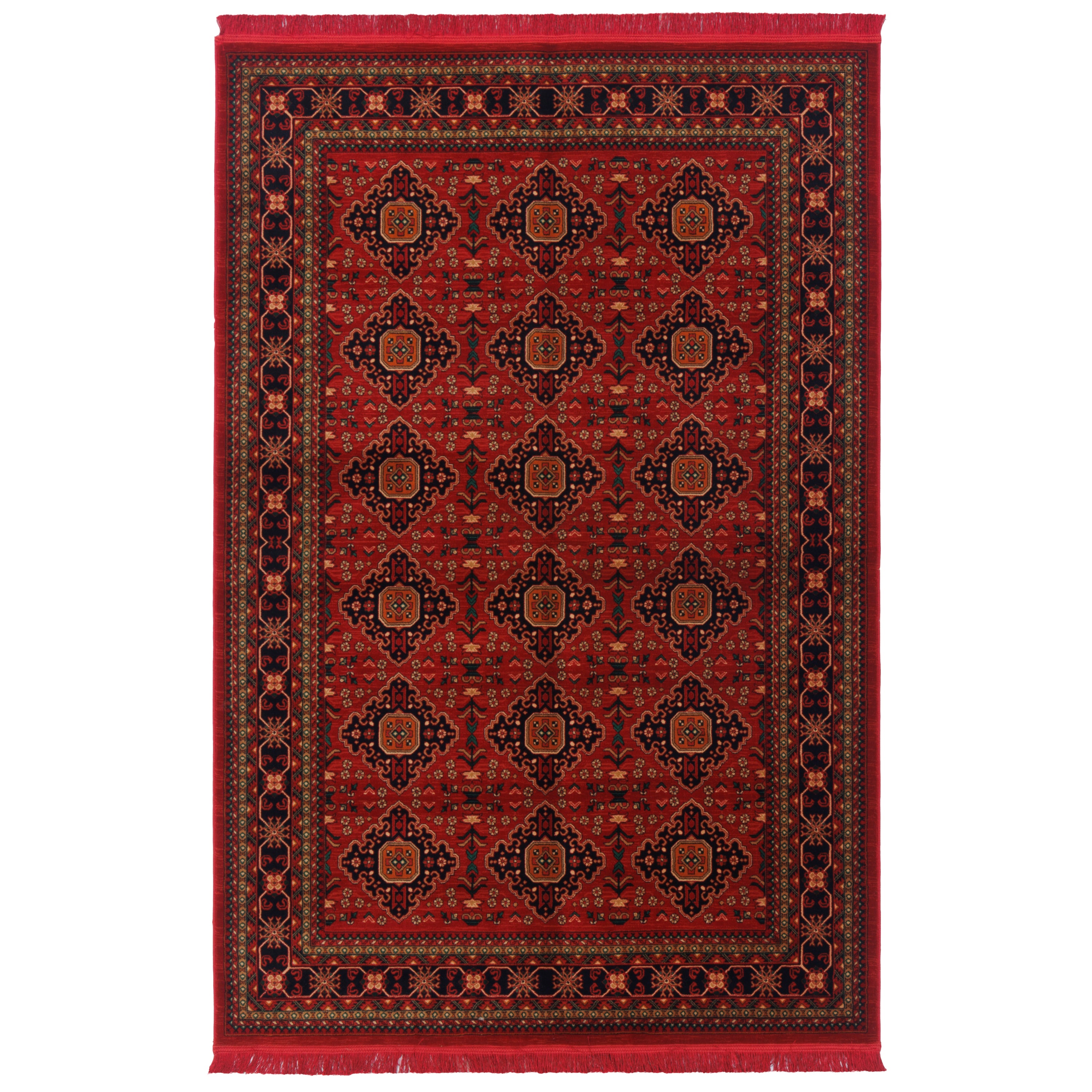 Machine-made Rug, Geometric All Over, Polyester & Linen, SPU 400146