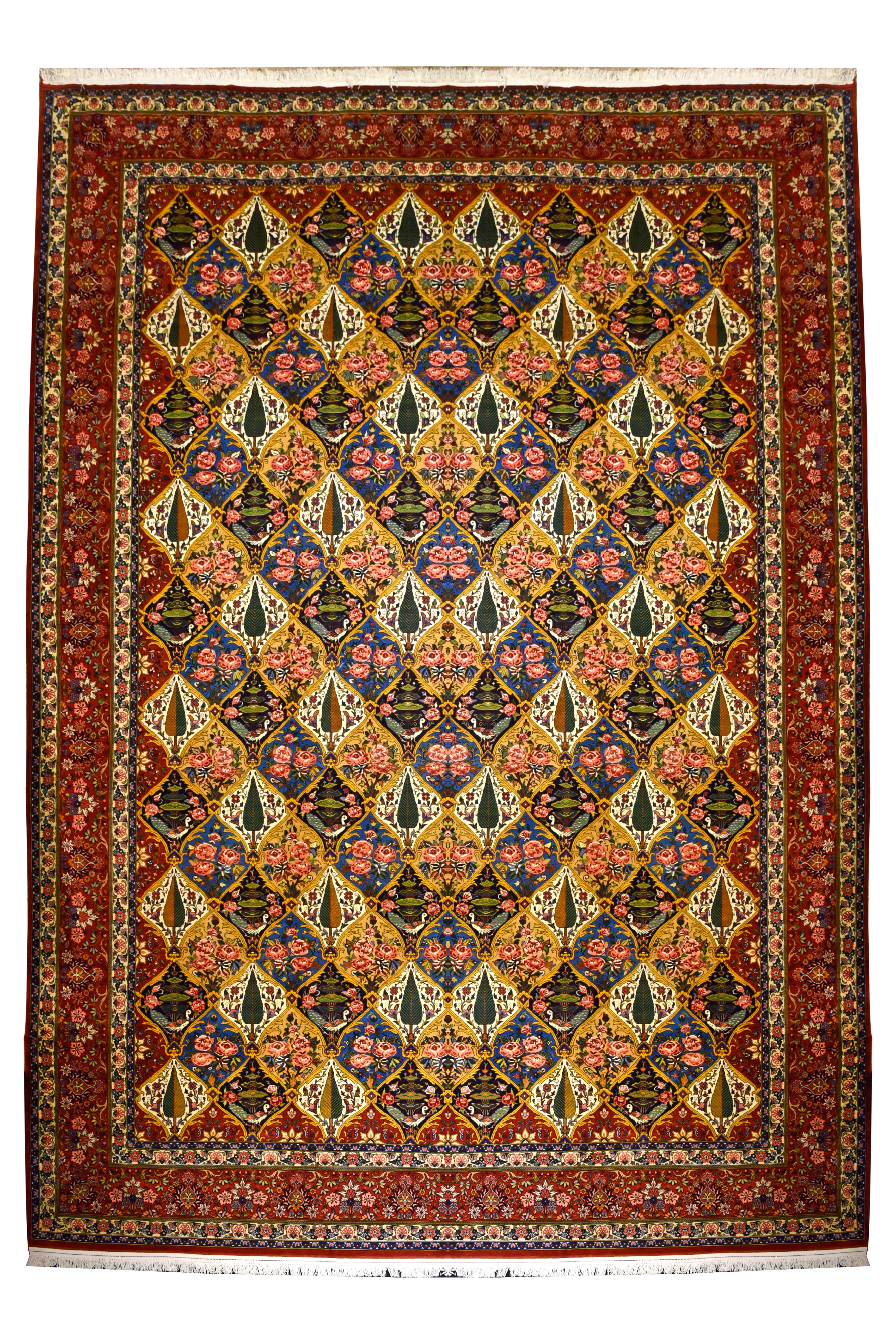 Bakhtiari Handmade Kilim Carpet — Ghabi | Full Wool | 405 × 605 cm | SKU 42401191