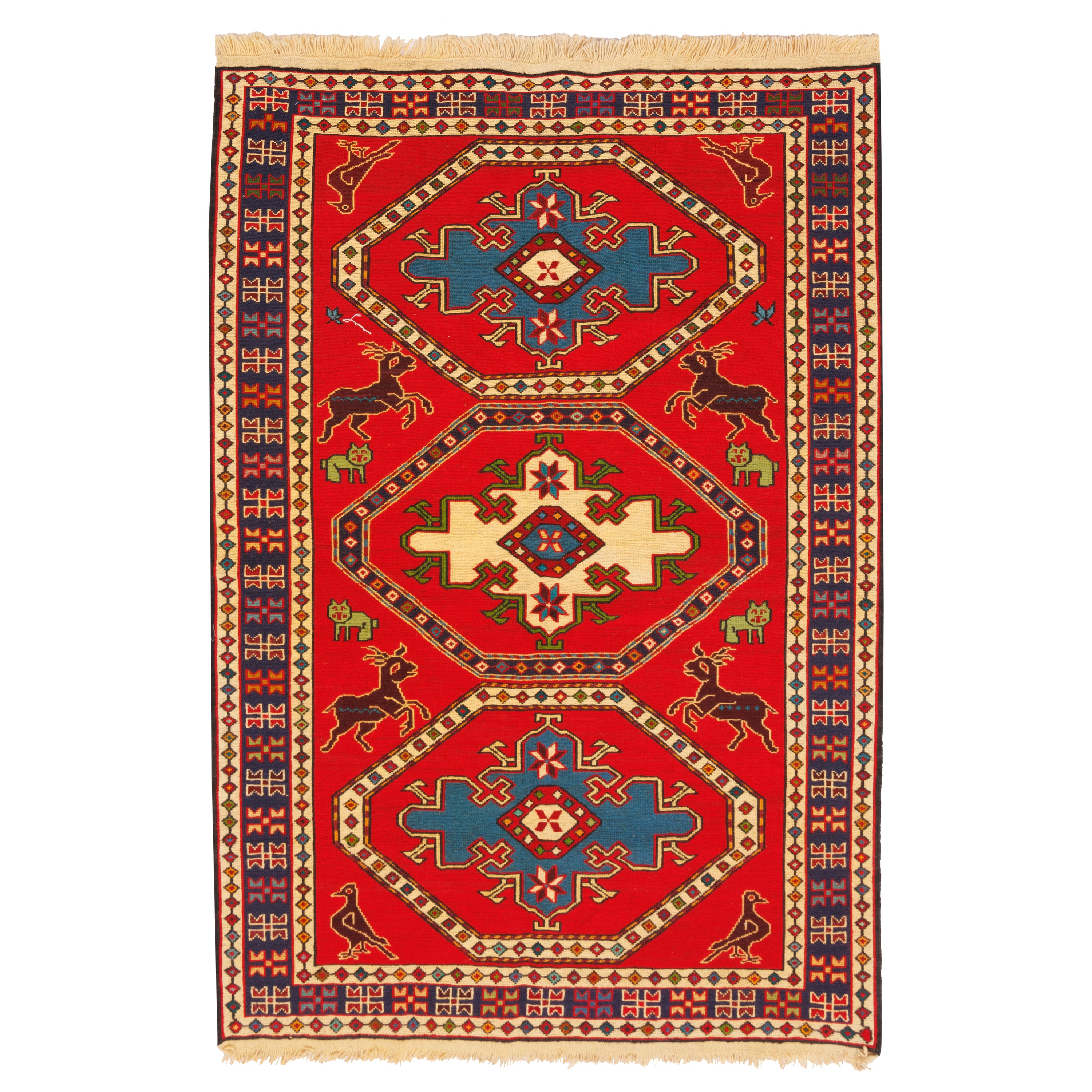 Sirjan Handmade Kilim — Sarasar | Full Wool | 105 × 158 cm | SKU 40101202