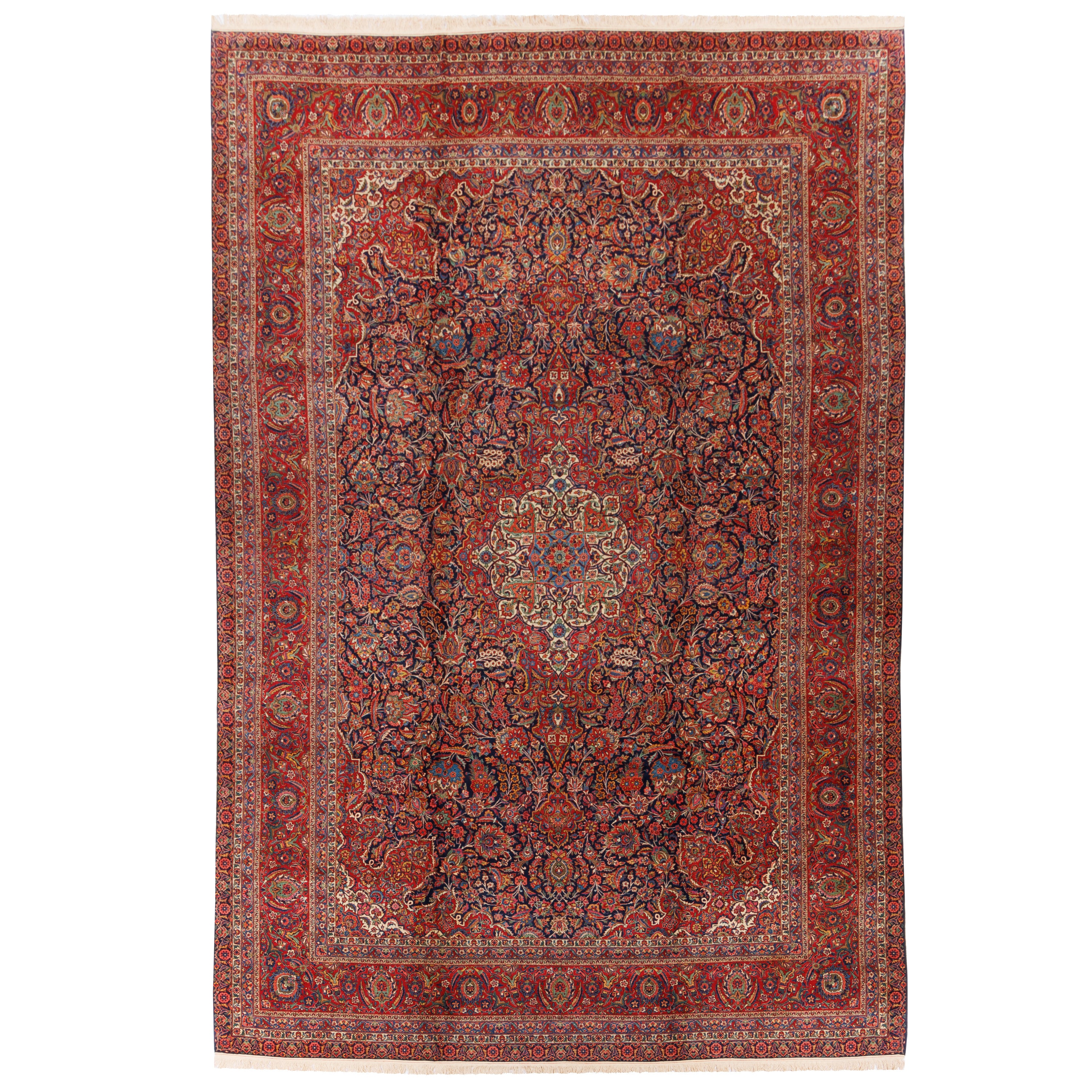 Kashan Handmade Carpet — Lachak Toranj | Wool / Cotton Warp | 335 × 503 cm | SKU 11600625