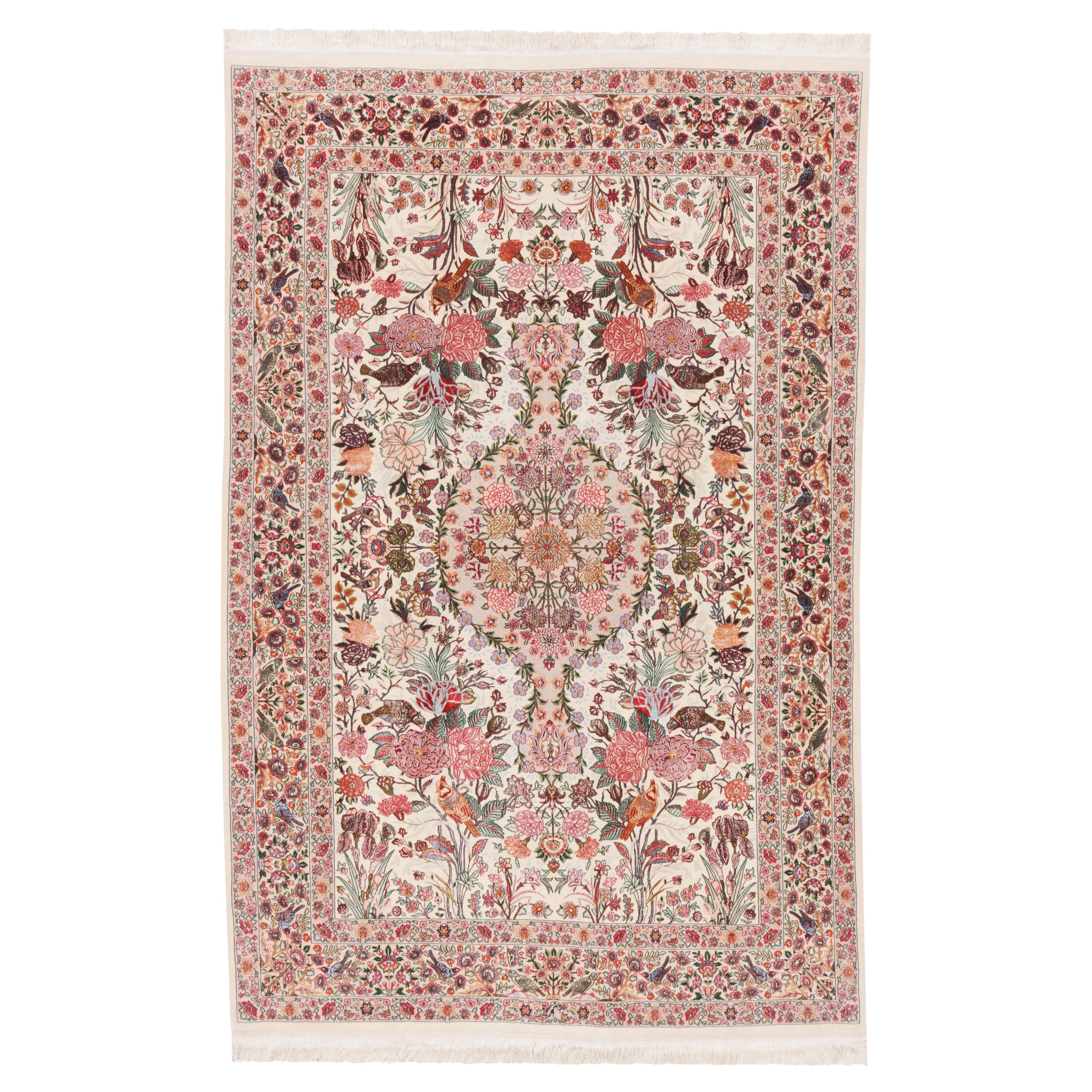 Mashhad Handmade Carpet — Toranj-dar | Silk Pile / Silk Warp | 160 × 243 cm | SKU 10300067