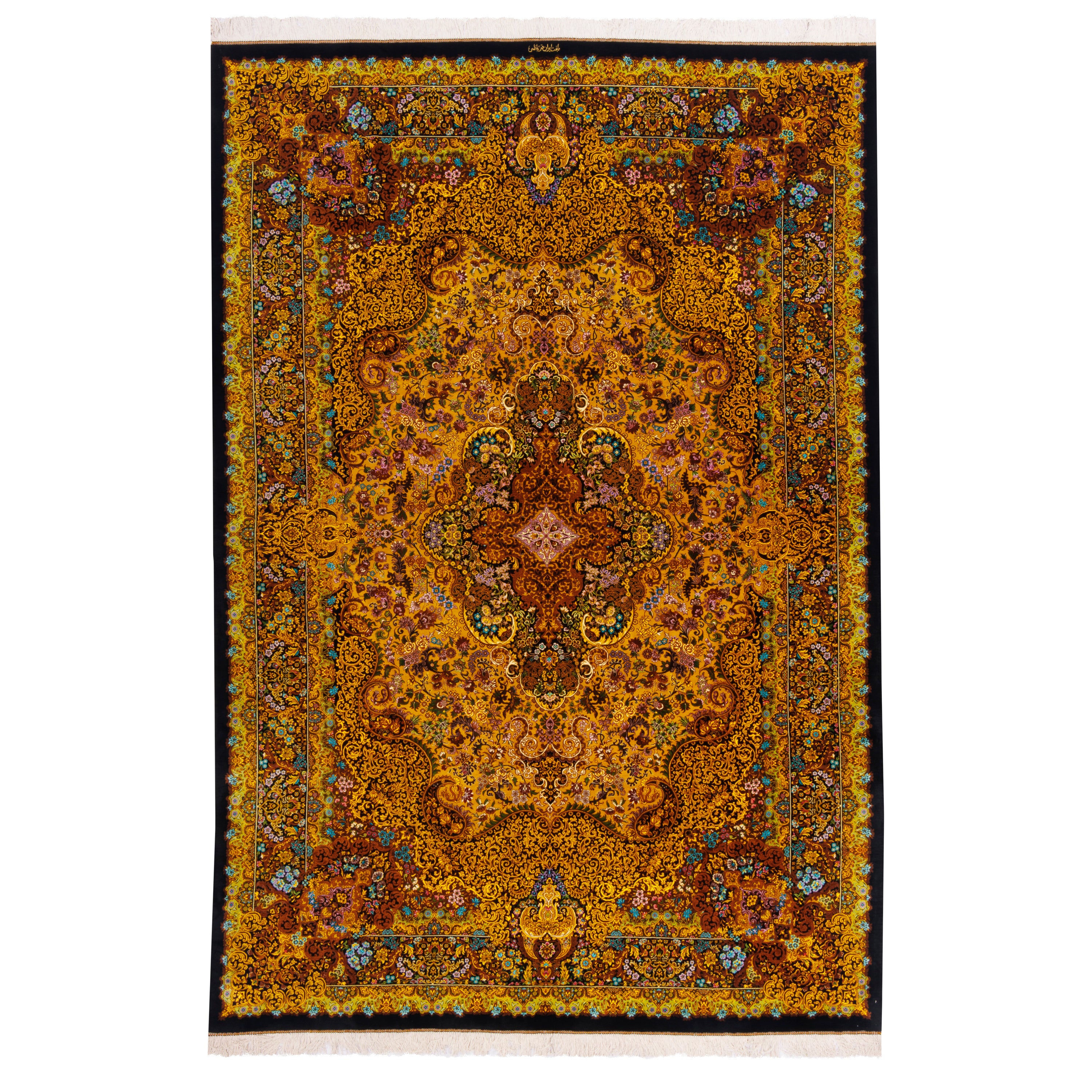 Qom Handmade Carpet — Lachak Toranj | Full Silk | 200 × 300 cm | SKU 10601035