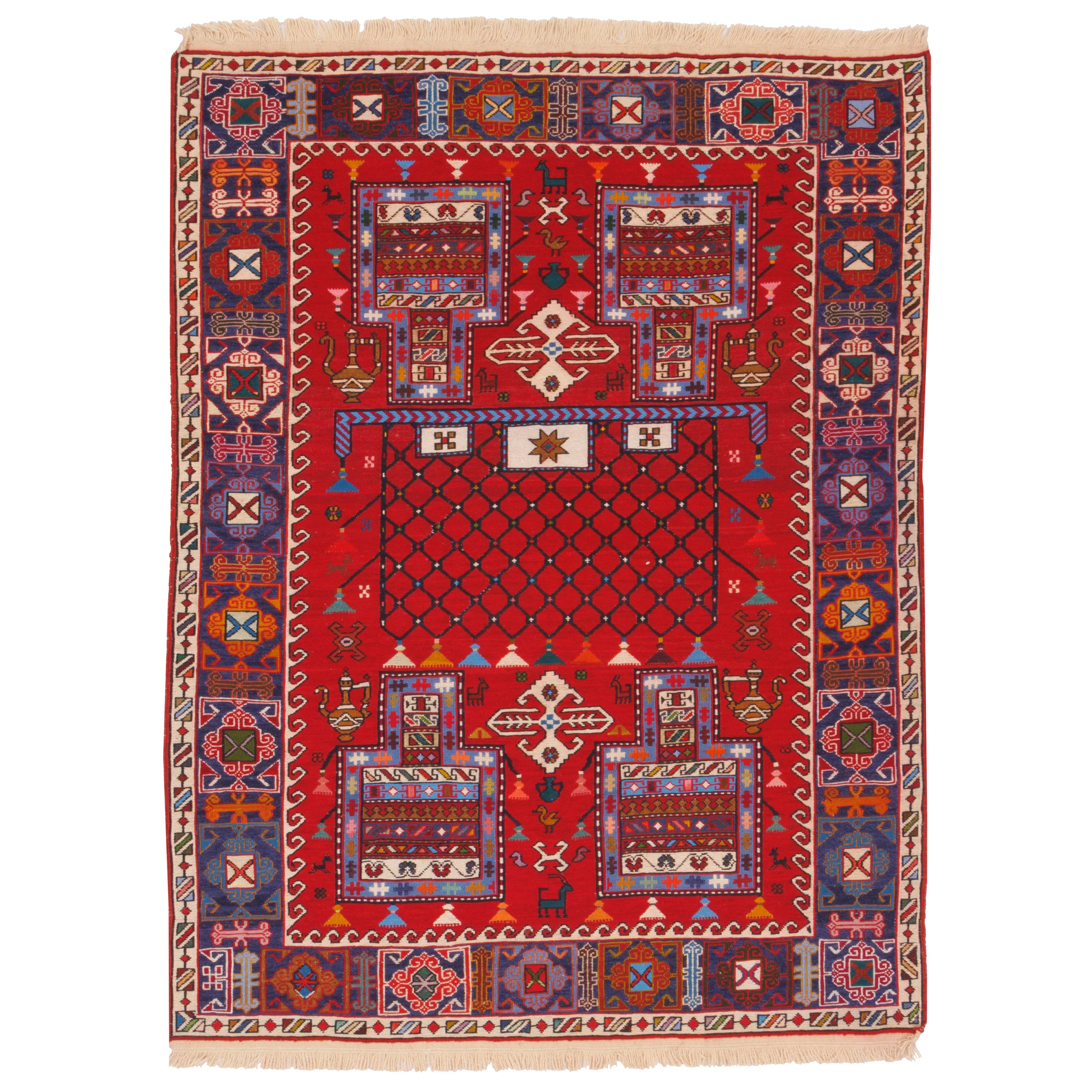 Sirjan Handmade Kilim — Sarasar | Full Wool | 112 × 146 cm | SKU 40101245