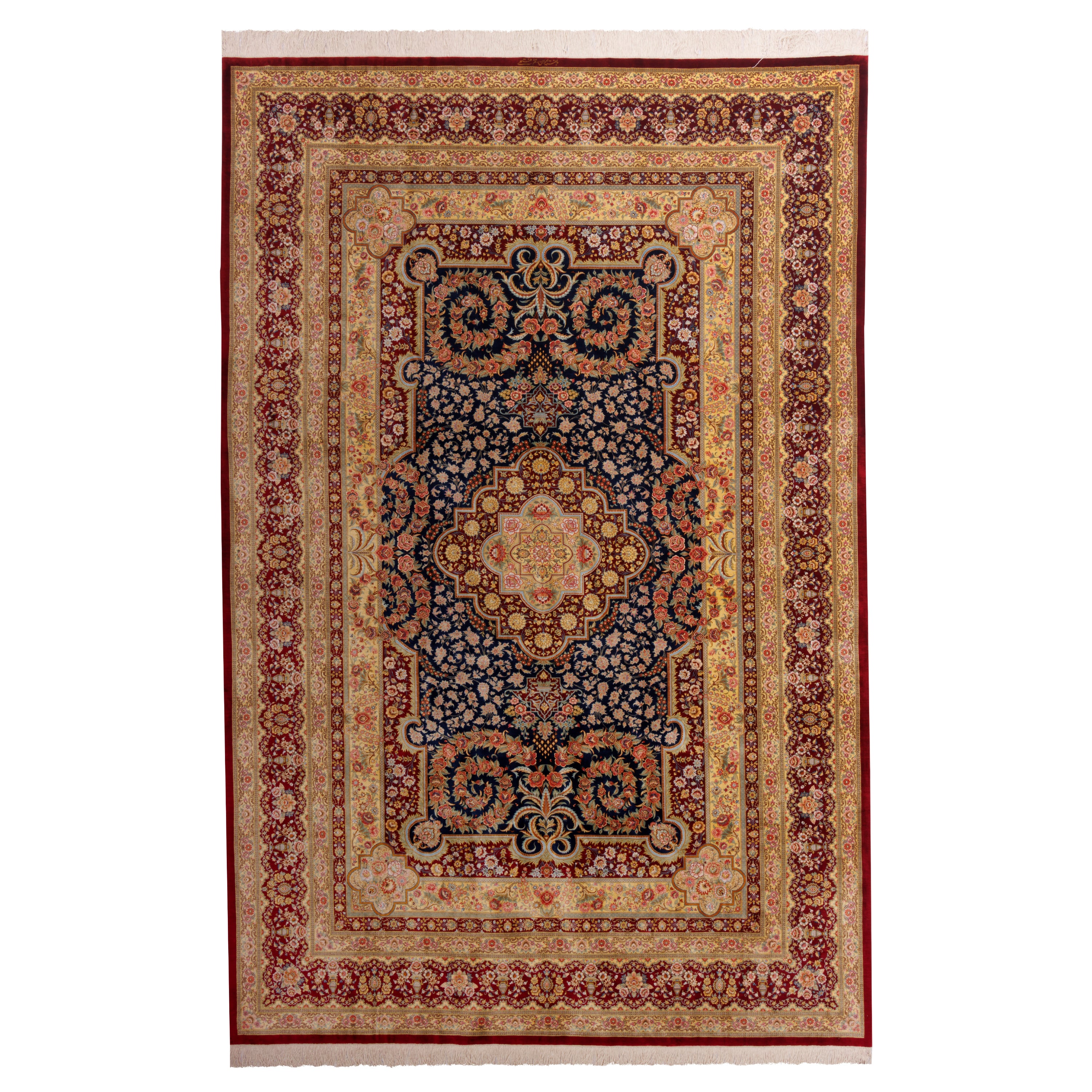 Qom Handmade Carpet — Lachak Toranj | Full Silk | 200 × 305 cm | SKU 10601068