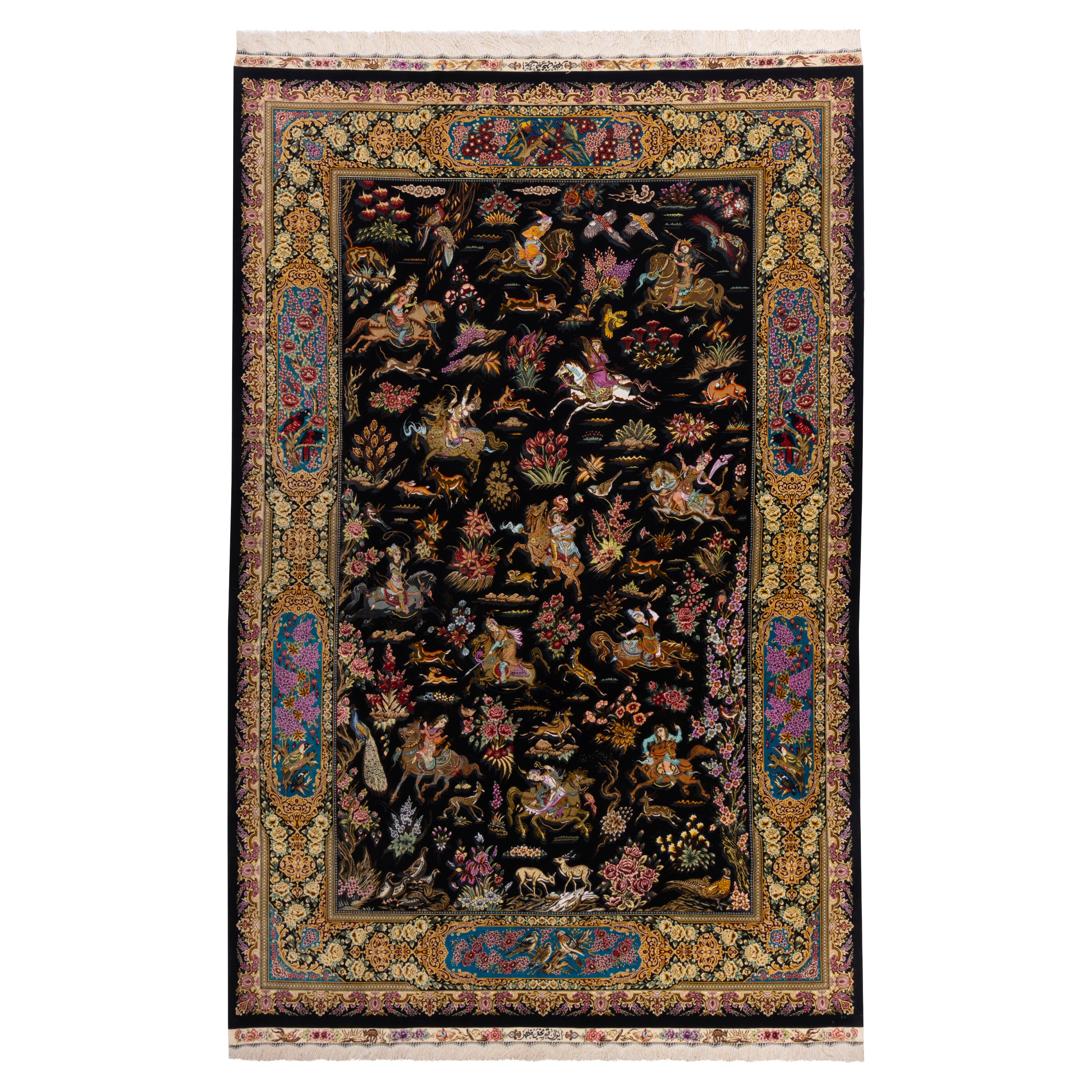 Qom Handmade Carpet — Sarasar | Full Silk | 196 × 306 cm | SKU 10601046
