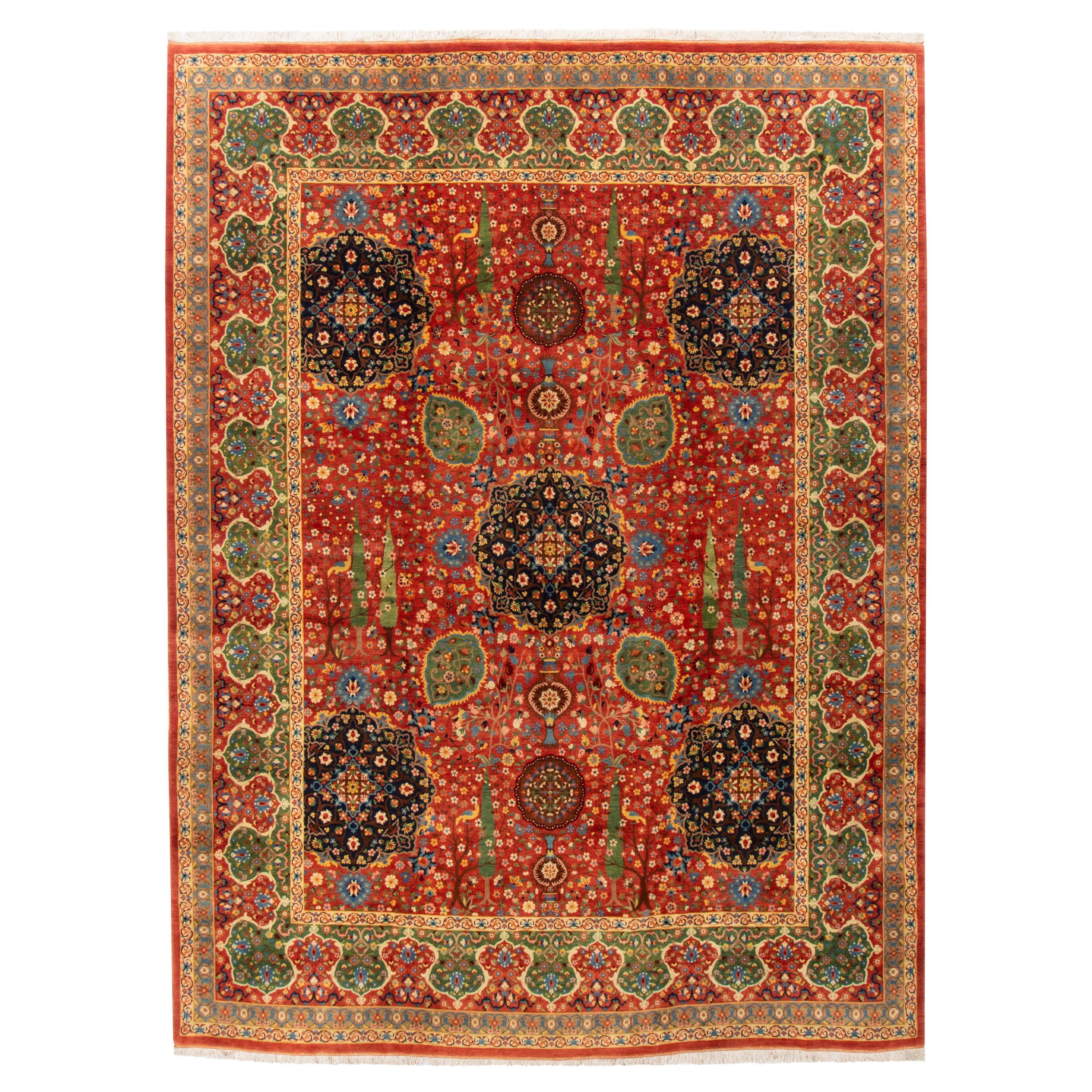 Varamin Handmade Carpet — Toranj-dar | Wool / Cotton Warp | 303 × 405 cm | SKU 11200143