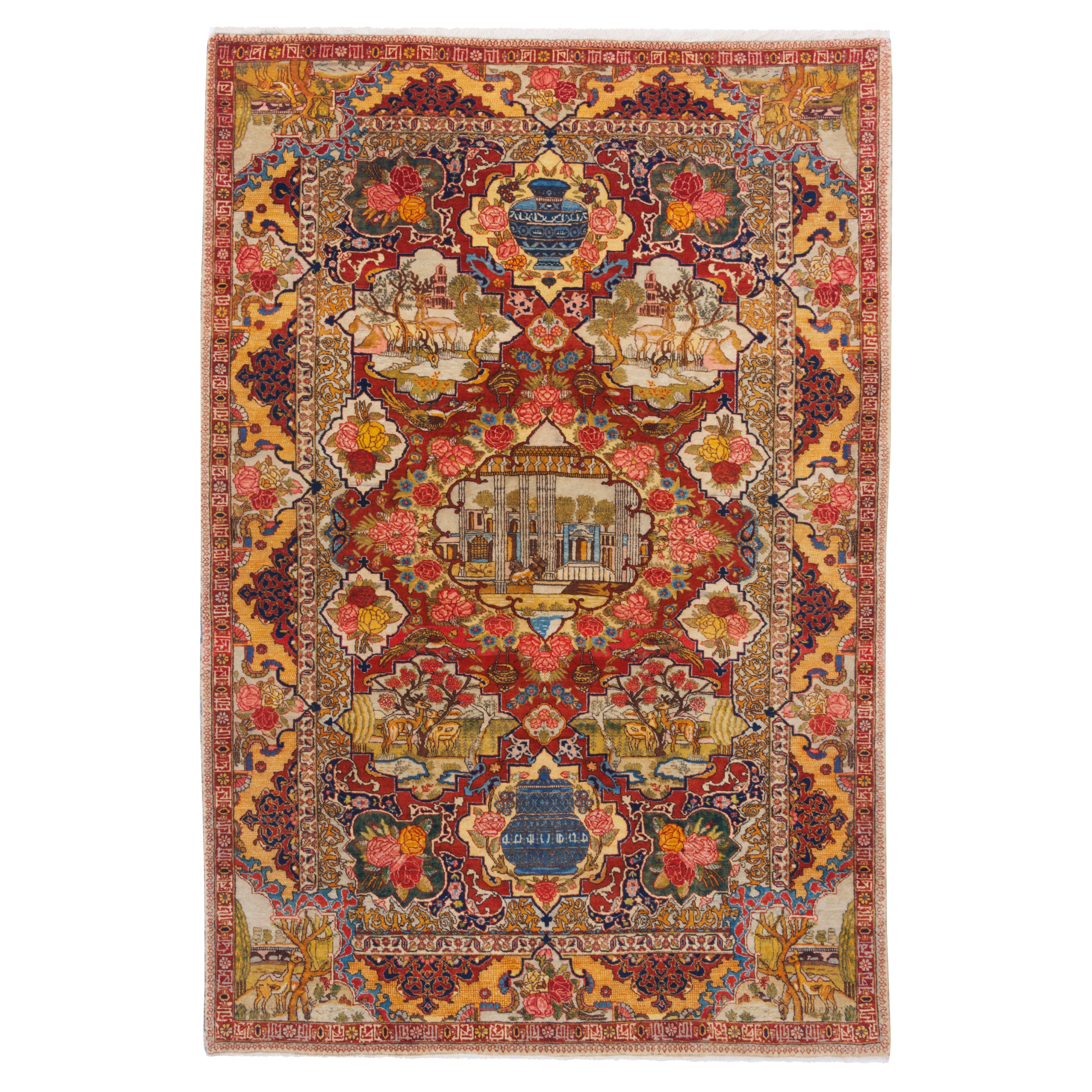 Tabriz Handmade Carpet — Toranj-dar | Wool / Cotton Warp | 140 × 210 cm | SKU 10200030