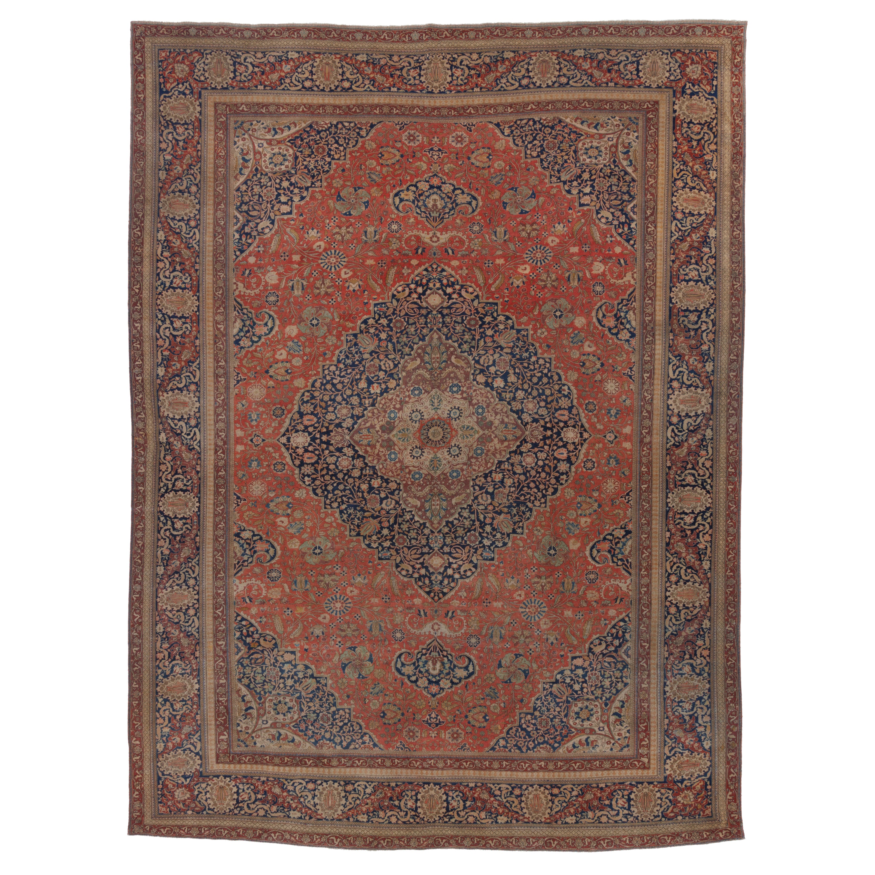 Kashan Handmade Carpet — Lachak Toranj | Wool / Cotton Warp | 320 × 430 cm | SKU 11300107