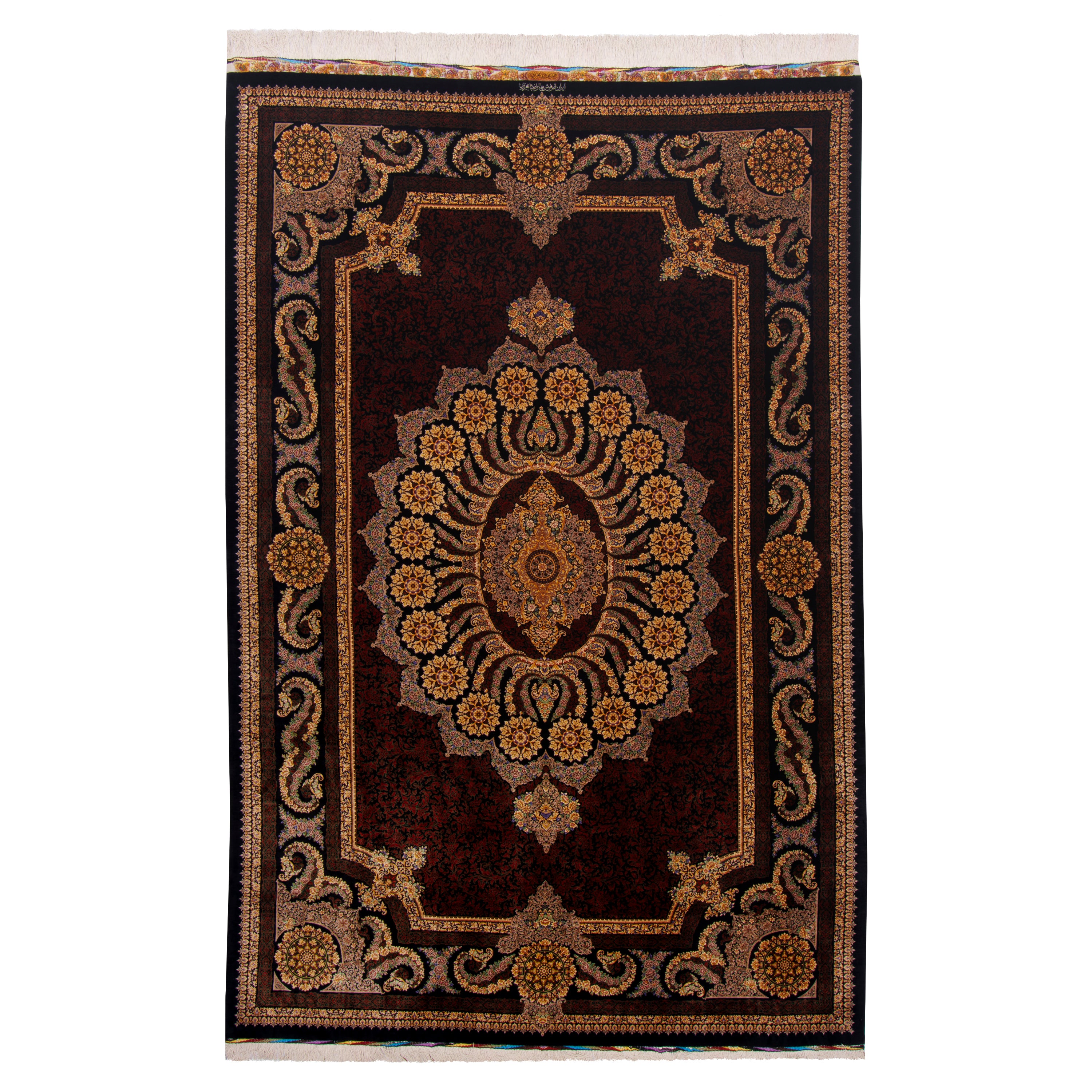 Qom Handmade Carpet — Lachak Toranj | Full Silk | 196 × 302 cm | SKU 10501042