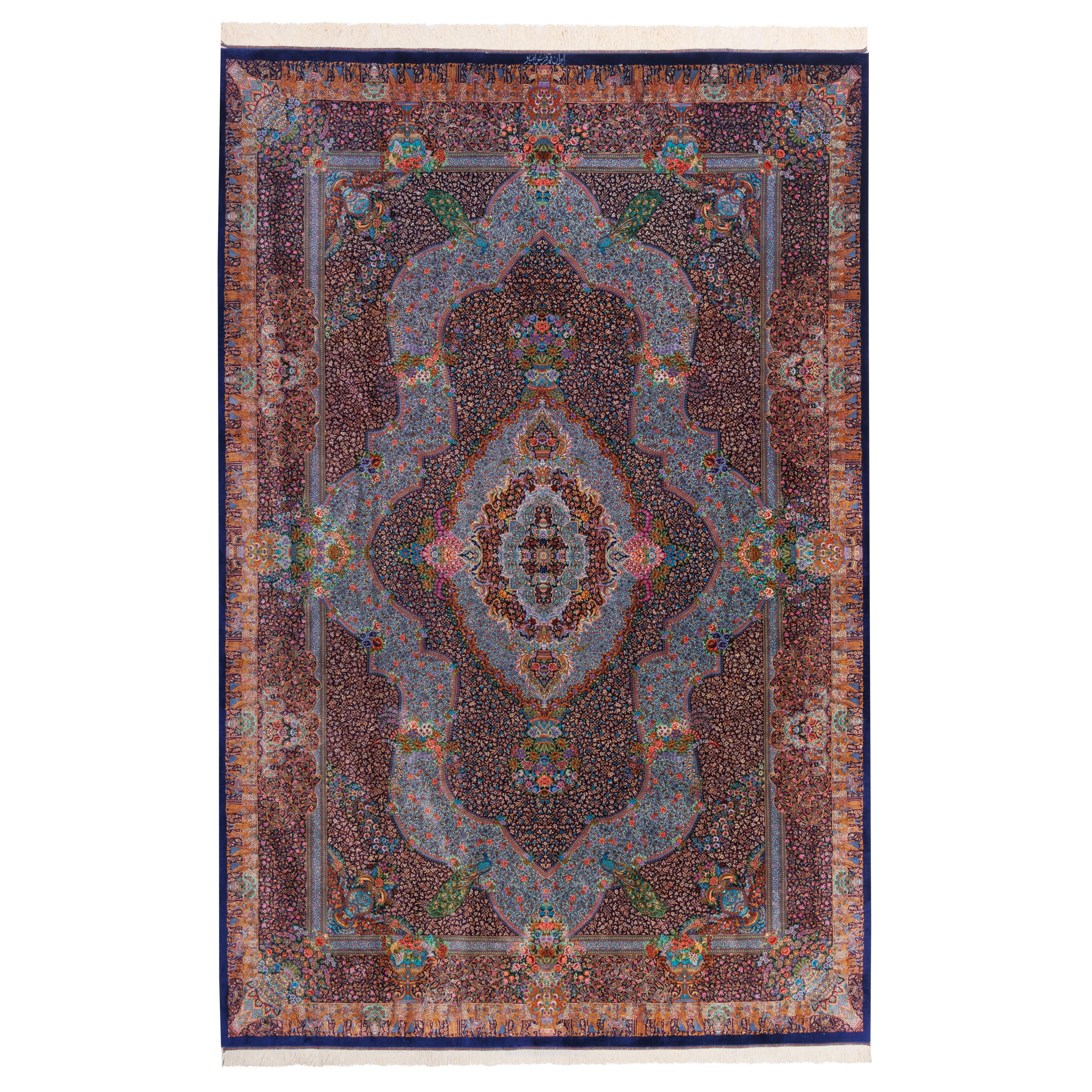 Qom Handmade Carpet — Lachak Toranj | Full Silk | 196 × 300 cm | SKU 10501059