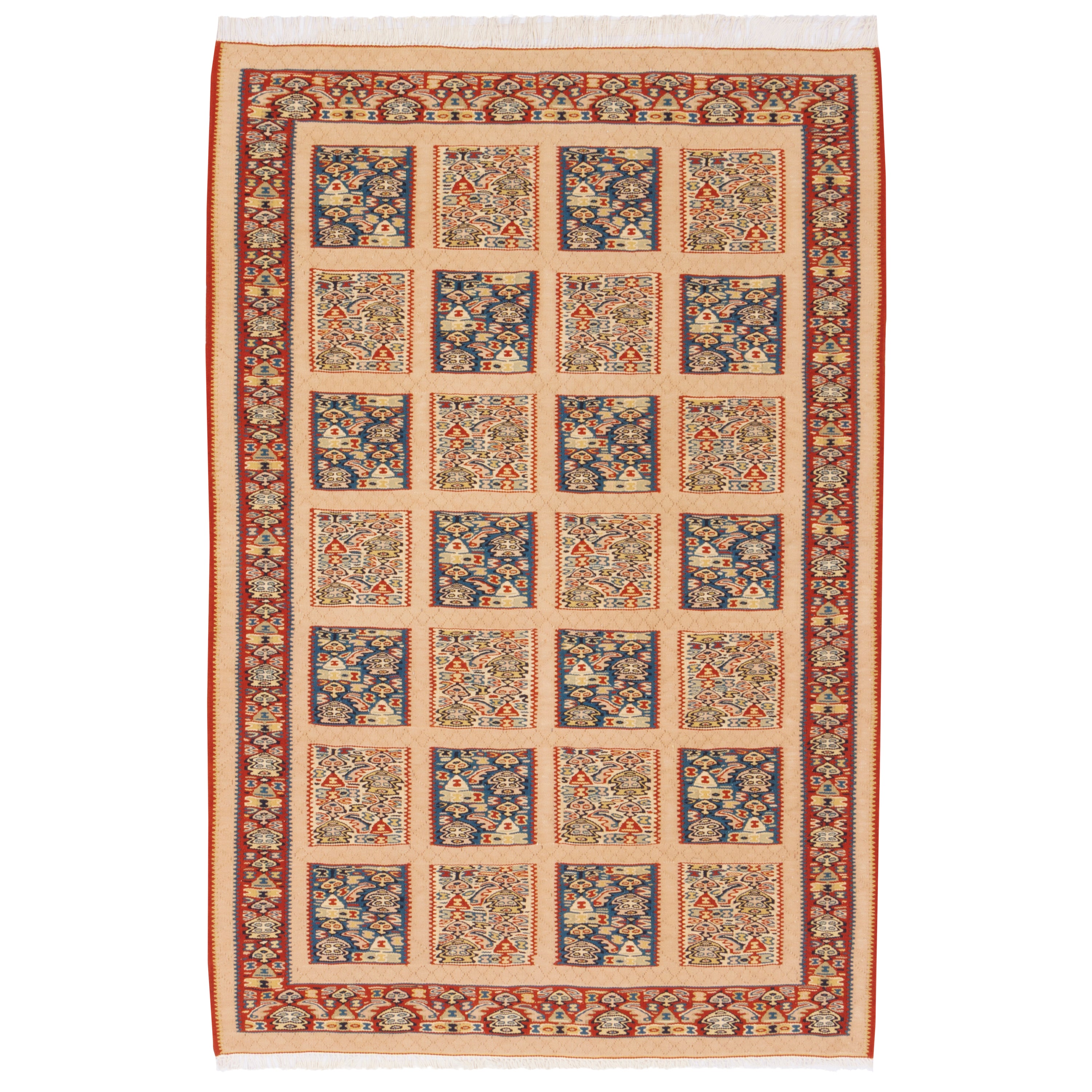 Sirjan Handmade Kilim — Kheshti | Full Wool | 103 × 154 cm | SKU 40101232